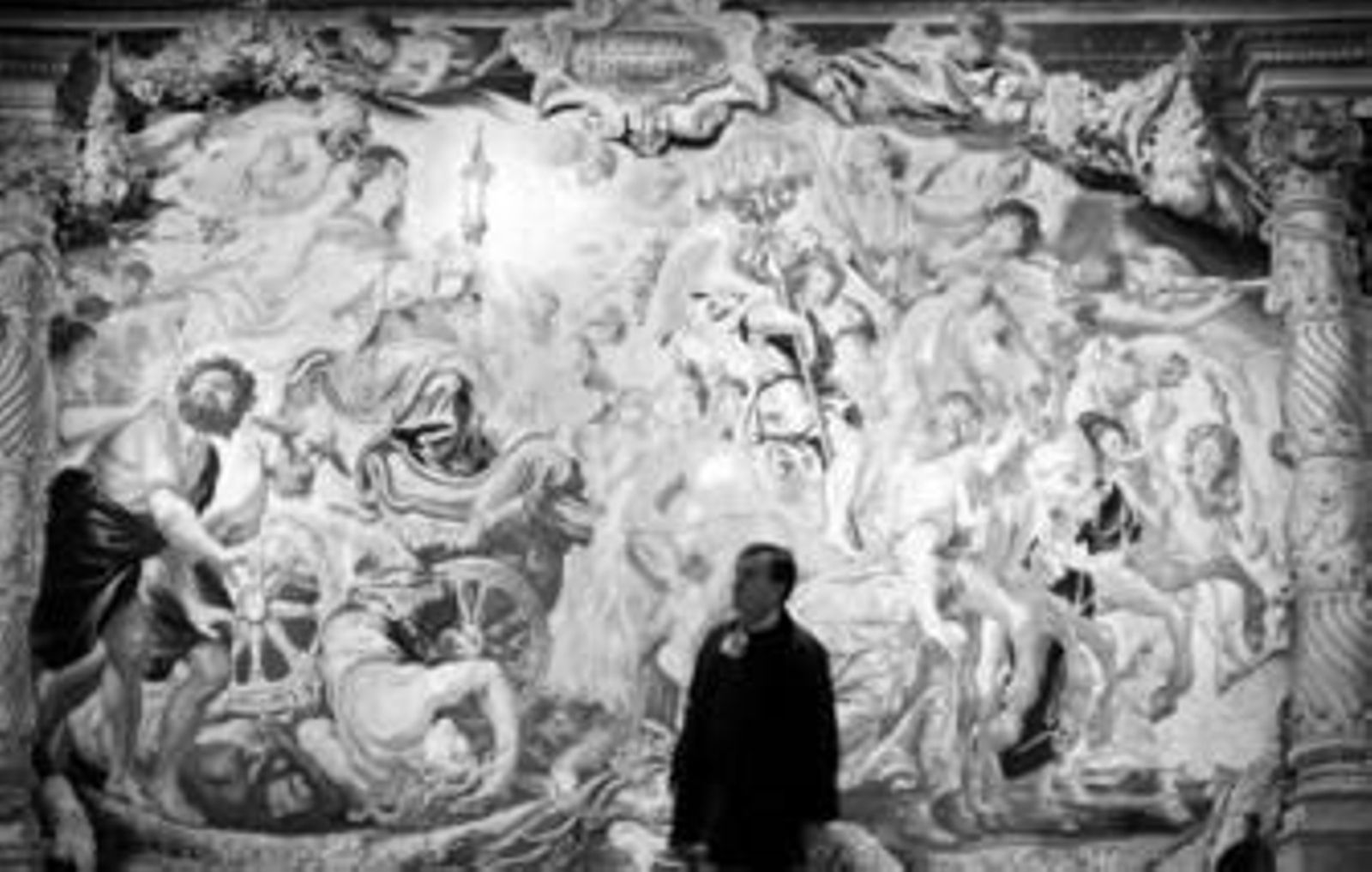 El tapiz 'Triunfo de la Iglesia sobre la ignorancia y la ceguera'.