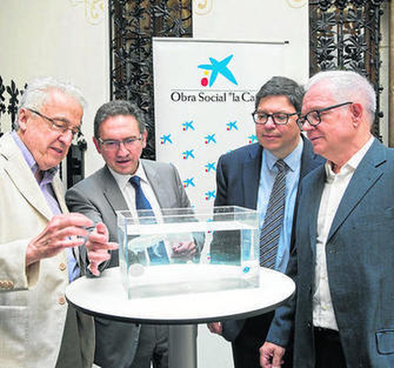 Giró, Gili, Nogué y Mascaró durante la presentación del proyecto.