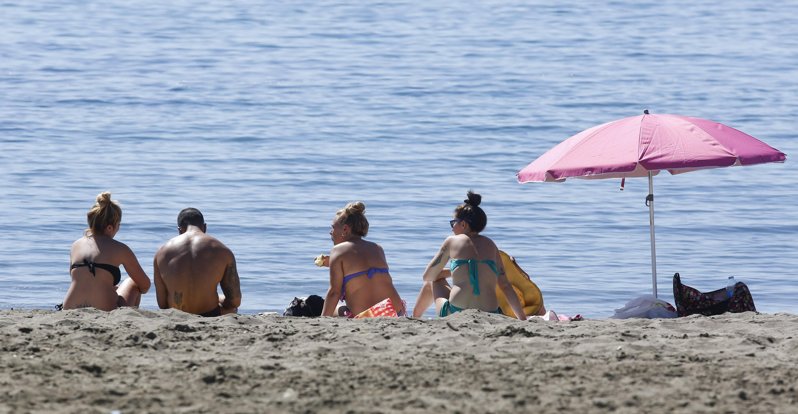 Una imagen reciente de la playa de Pedregalejo.