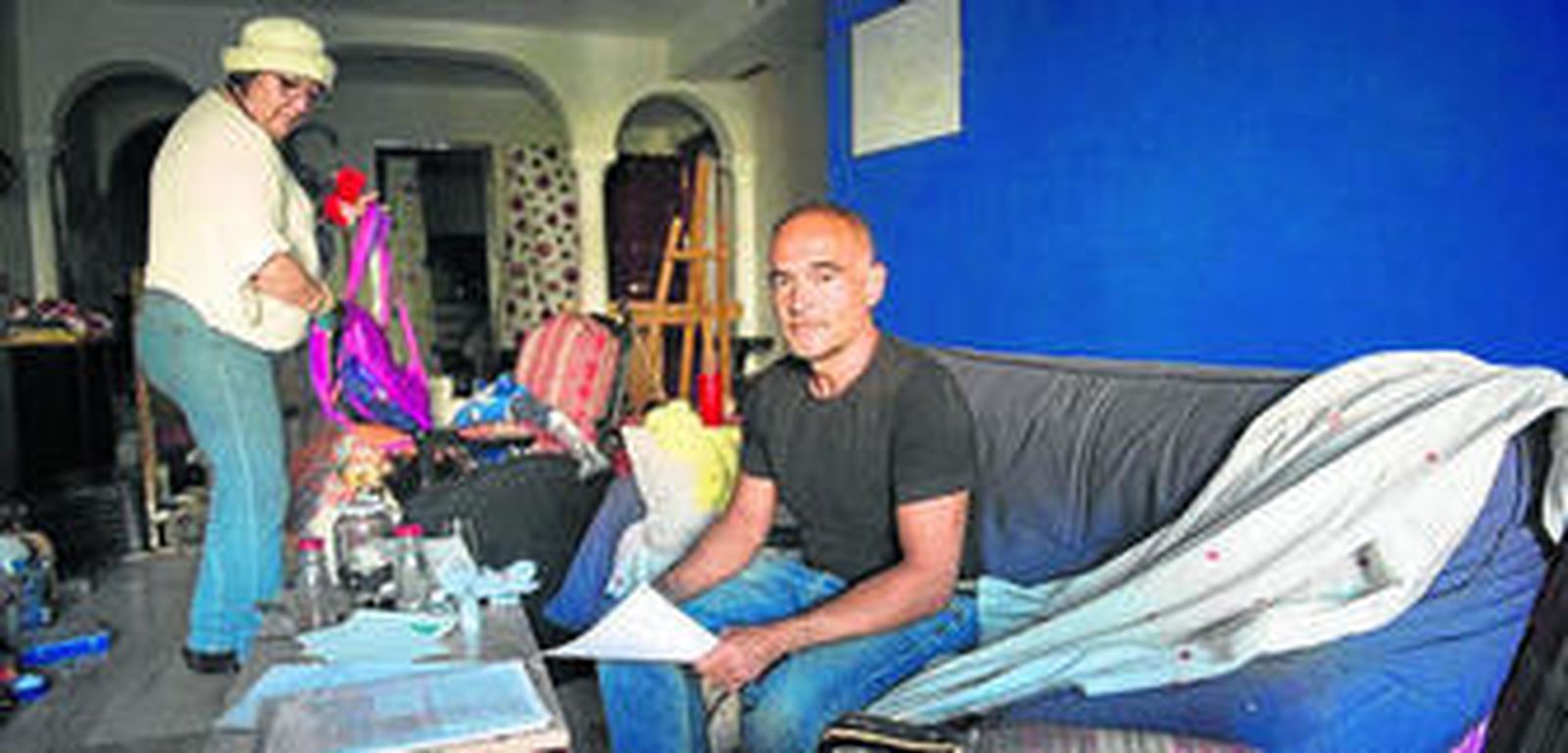 El último desahuciado, el martes antes de abandonar la vivienda.