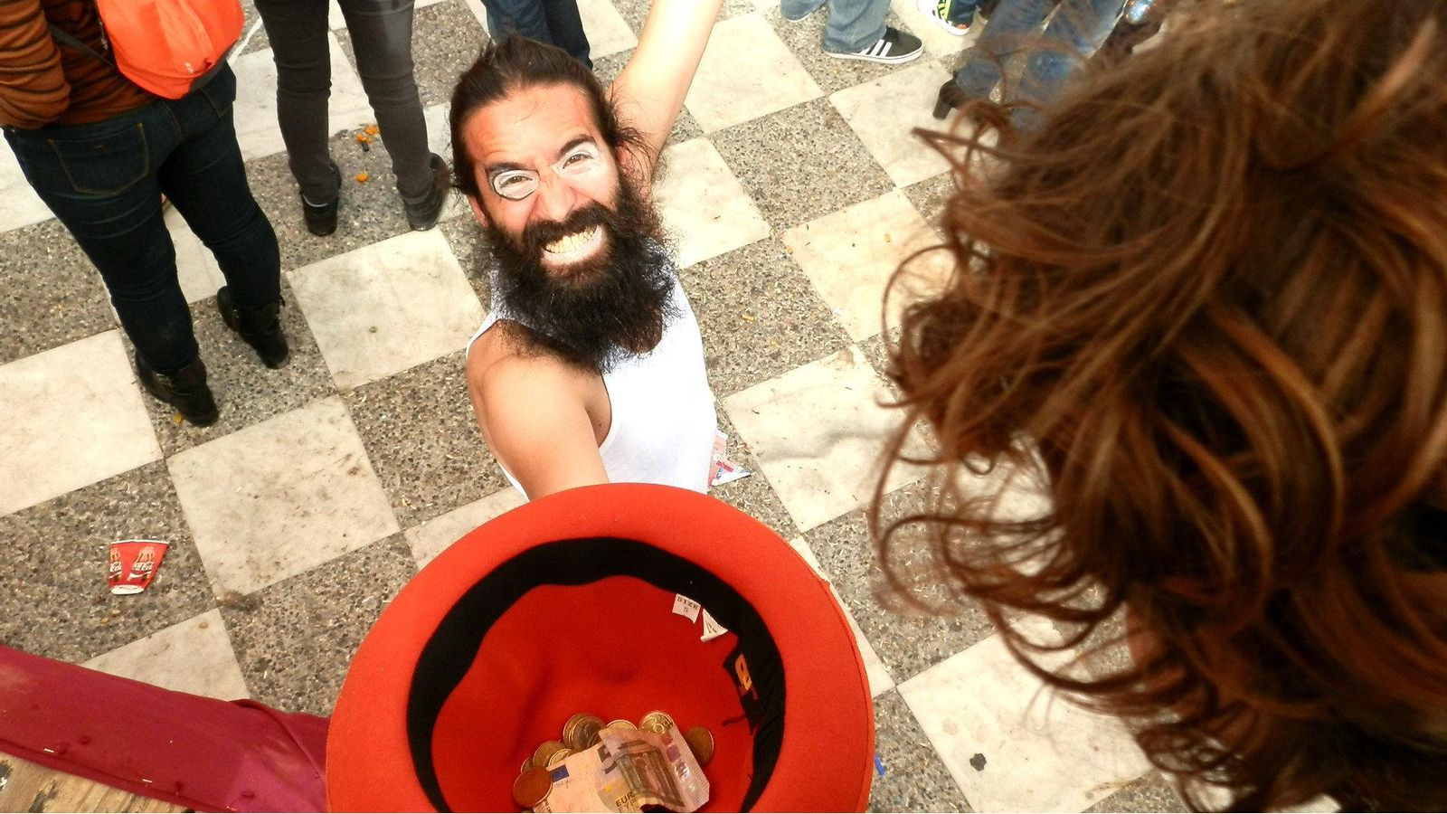 Artista callejero en el Trebufestival.