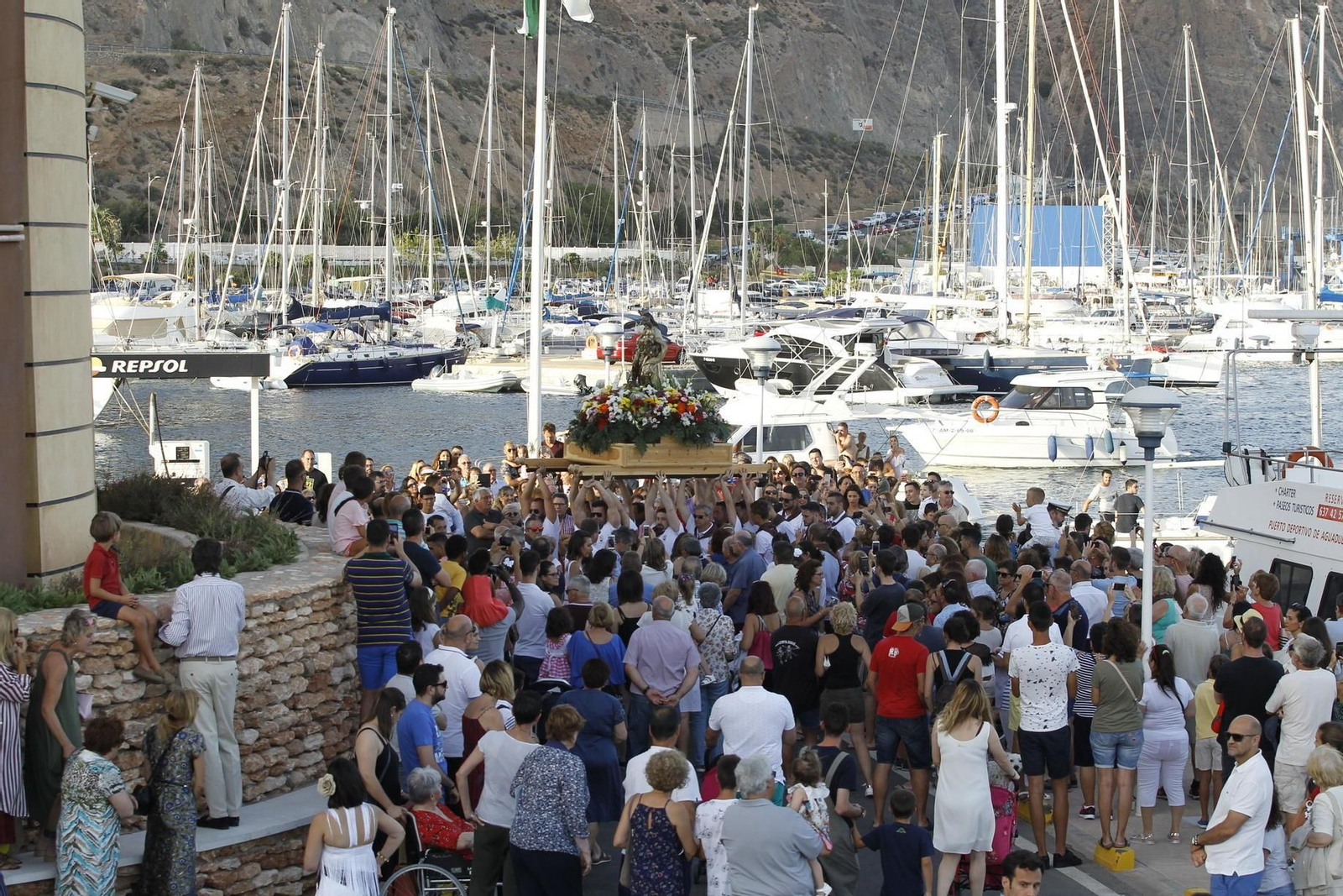 Las imágenes de la procesión de la Virgen del Carmen en Aguadulce