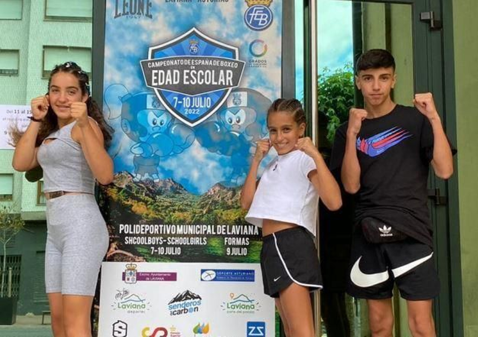 Los tres púgiles del Don Príncipe de La Línea.