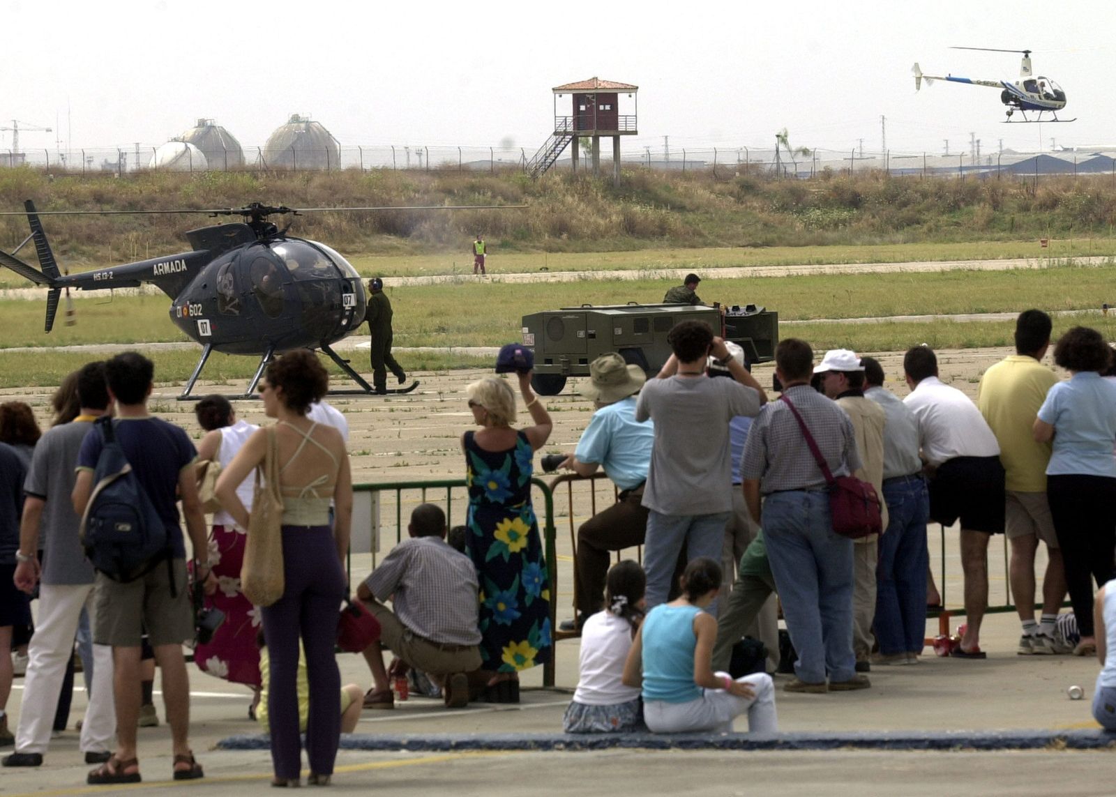 Demostración de helicópteros en El Copero en el año 2000