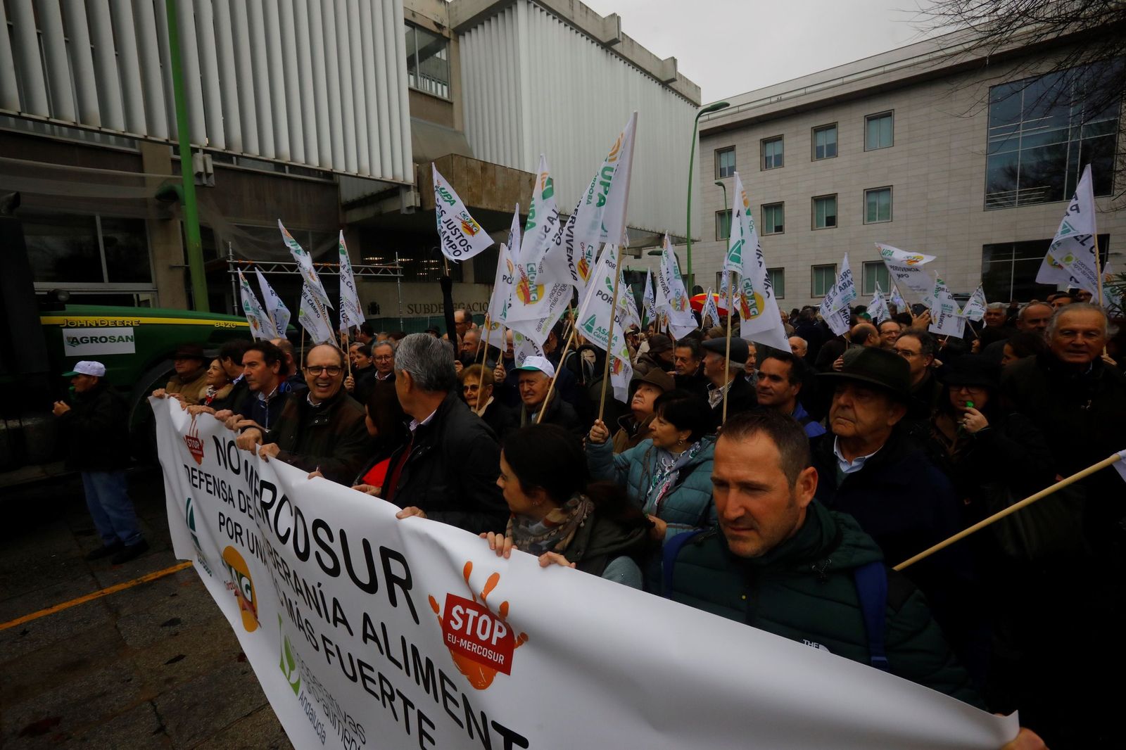 La protesta de los agricultores y ganaderos de Córdoba contra el acuerdo con Mercosur