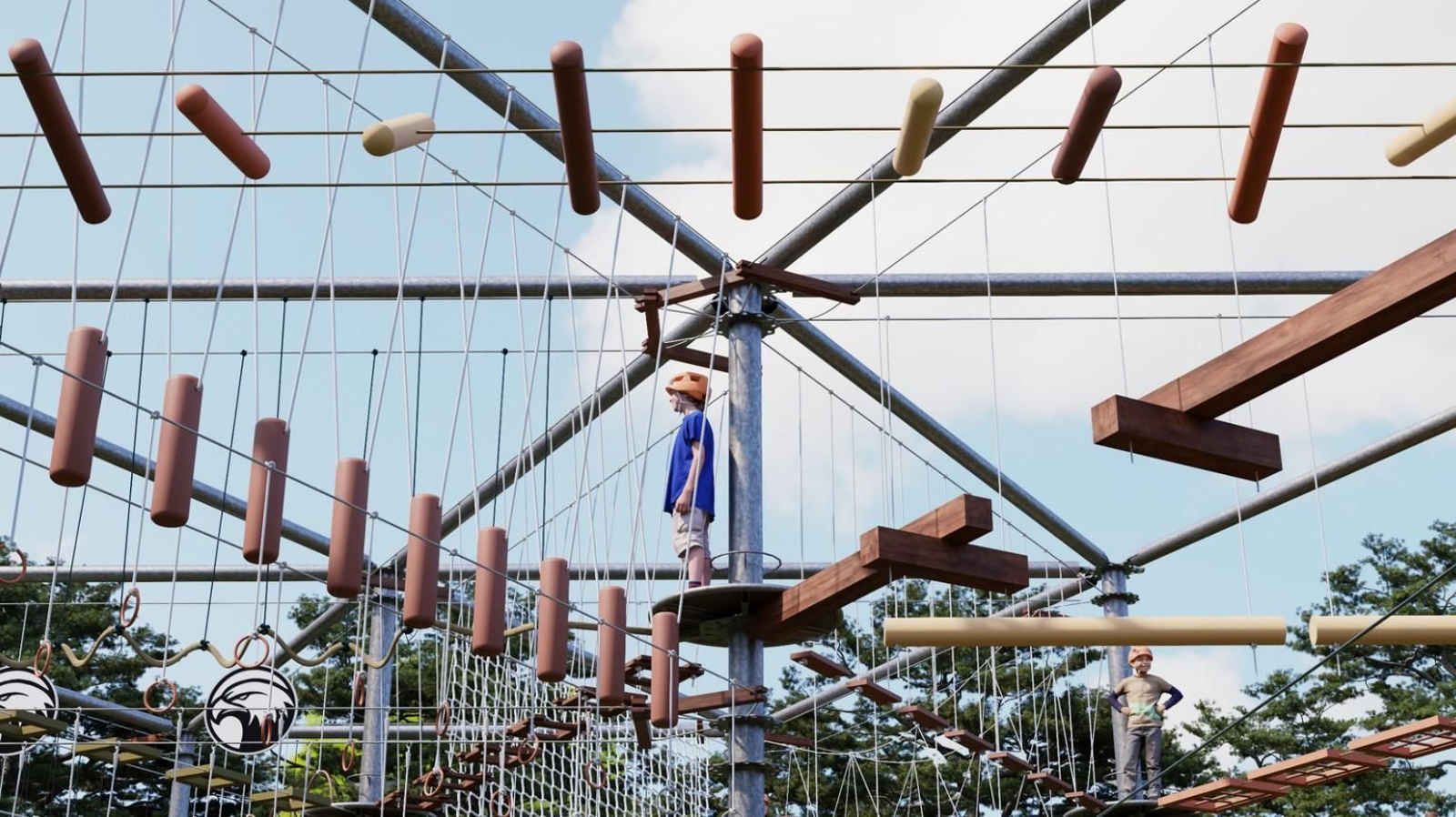 El nuevo parque multiaventura de Frailes.