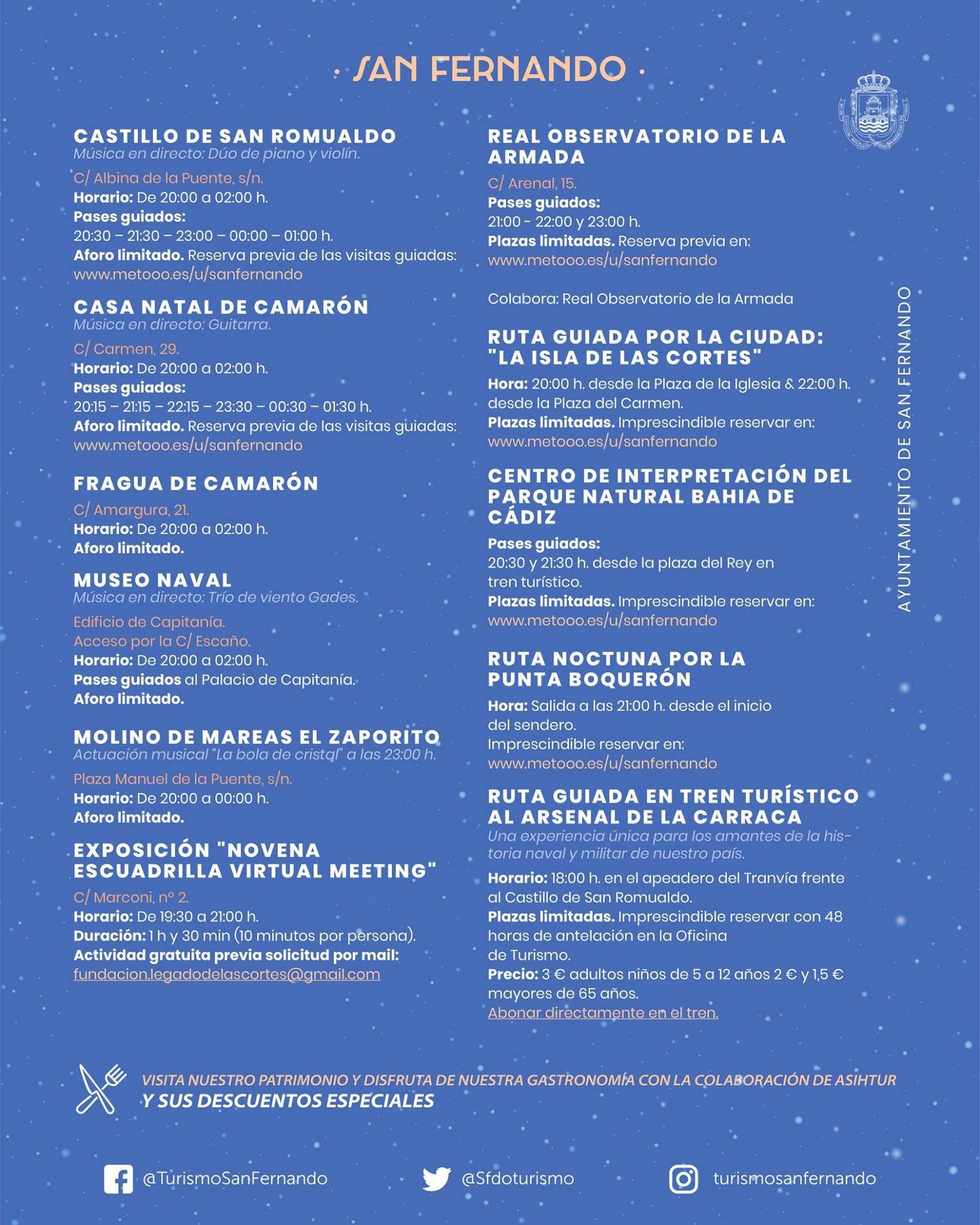 Programación prevista para 'Patrimonio bajo las Estrellas'.