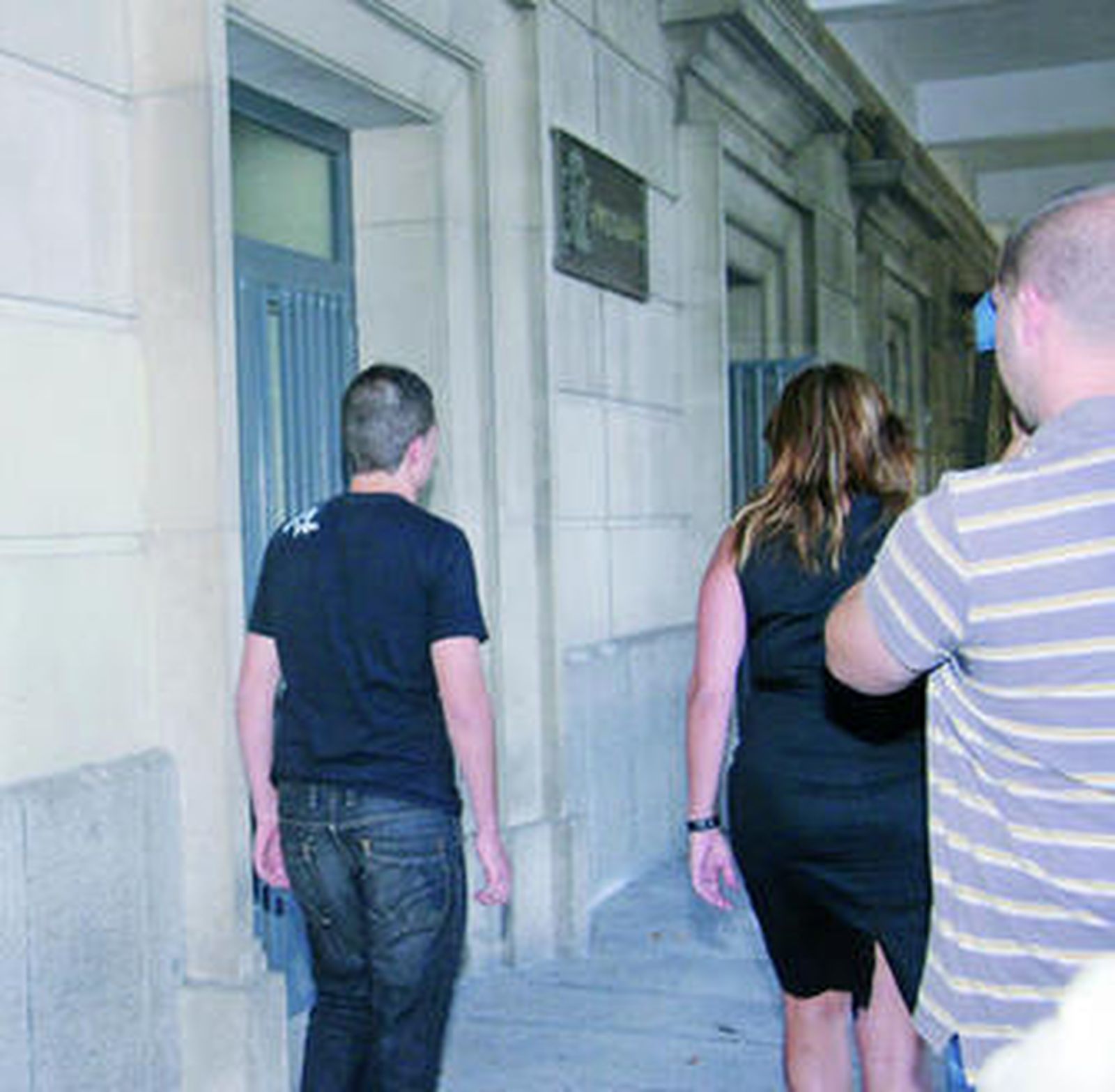 Uno de los testigos, ayer en los juzgados.