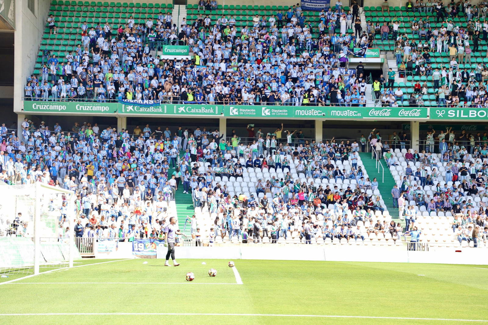 Afición malaguista en Córdoba.