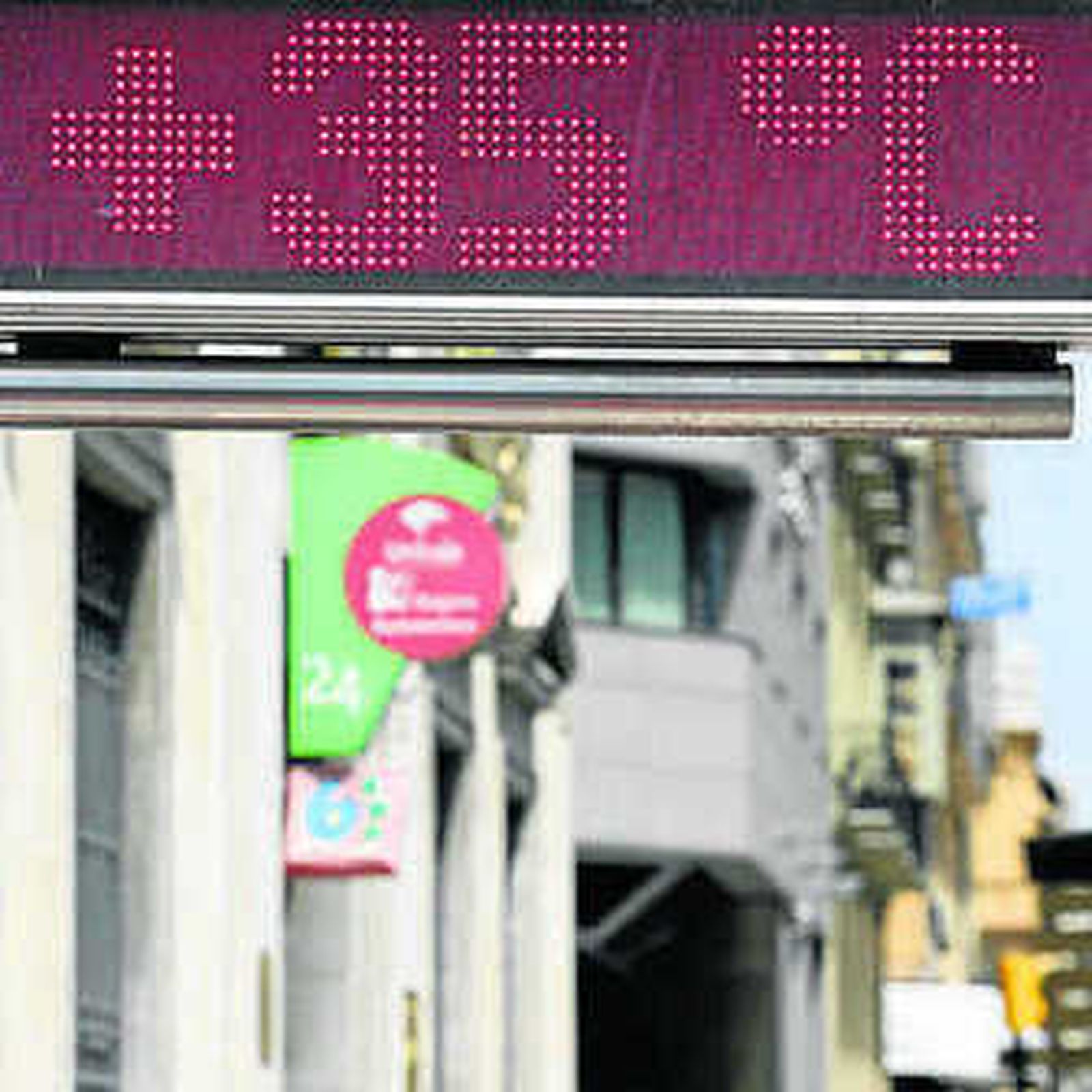 Termómetro, ayer, en Málaga.