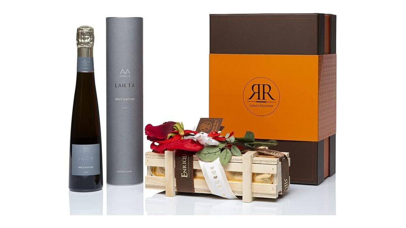 pack de bombones y cava