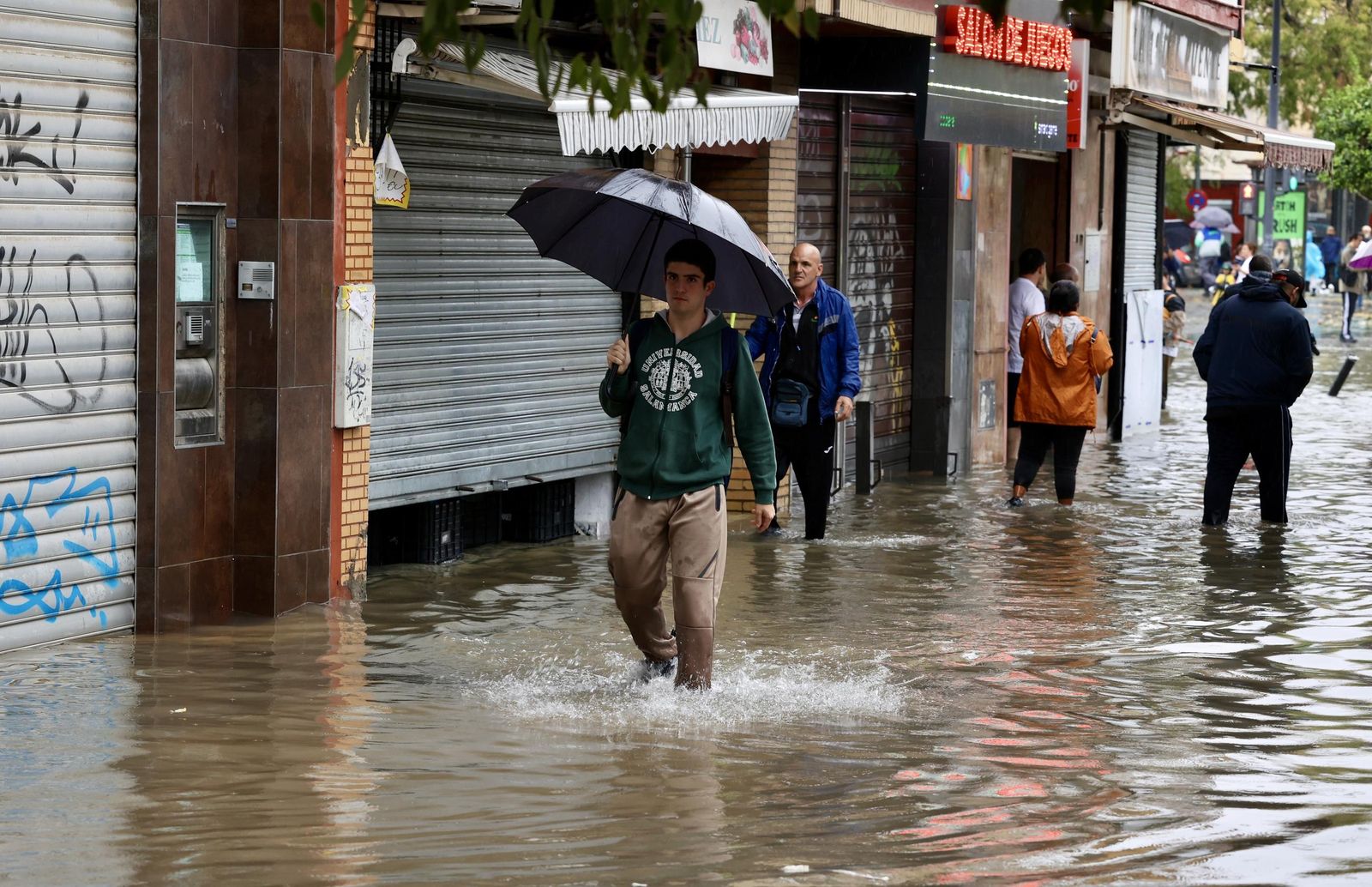Inundación en la Ronda del Tamarguillo