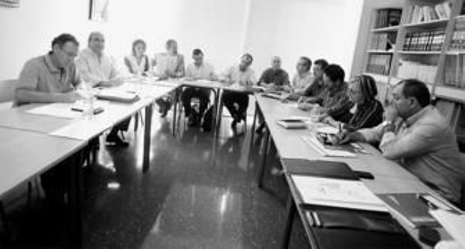 Los representantes de Asadipre, reunidos ayer en Málaga.