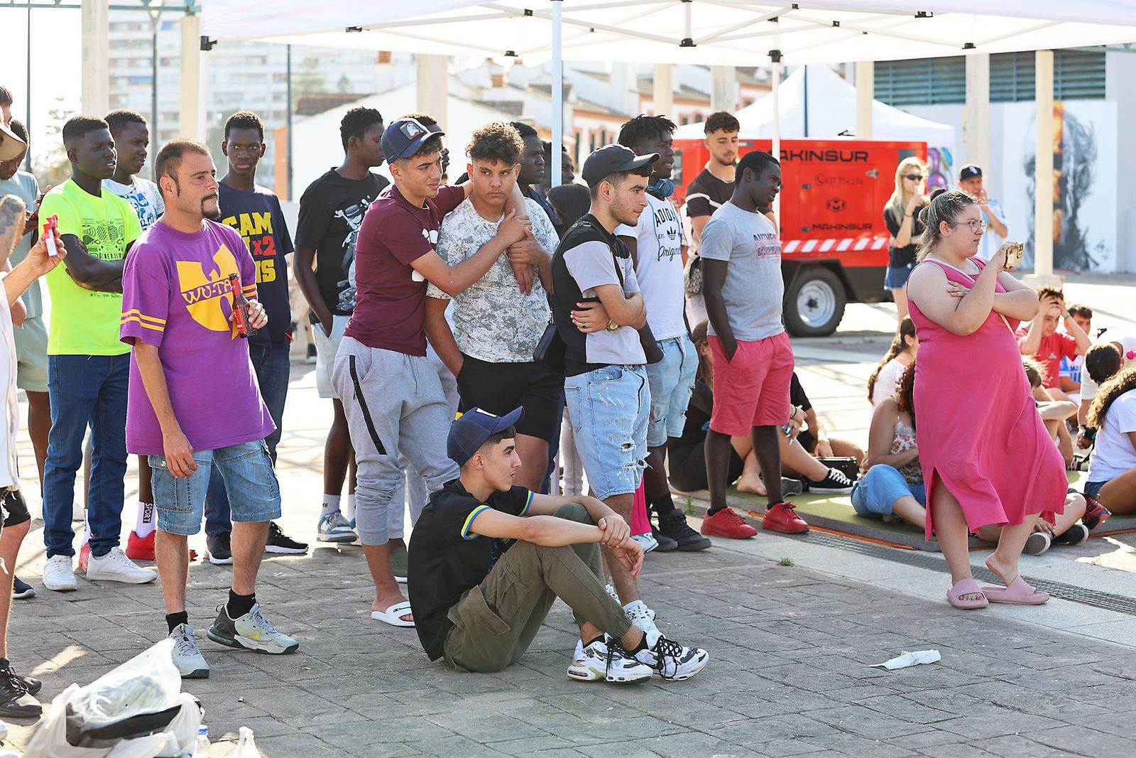 Imágenes de la muestra de arte urbano en la Plaza del Titan de Huelva