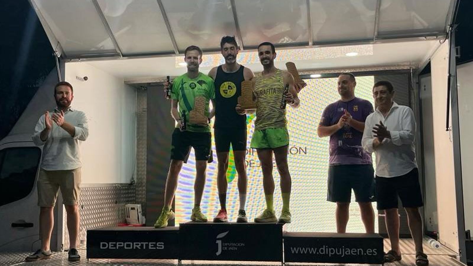 Podio masculina de la prueba.
