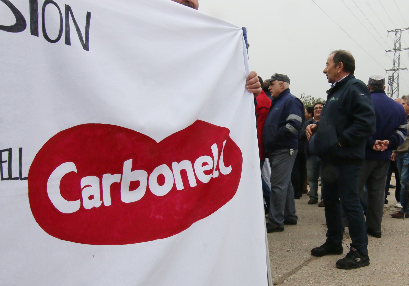 Protesta de la plantilla por el ERE de 2017.