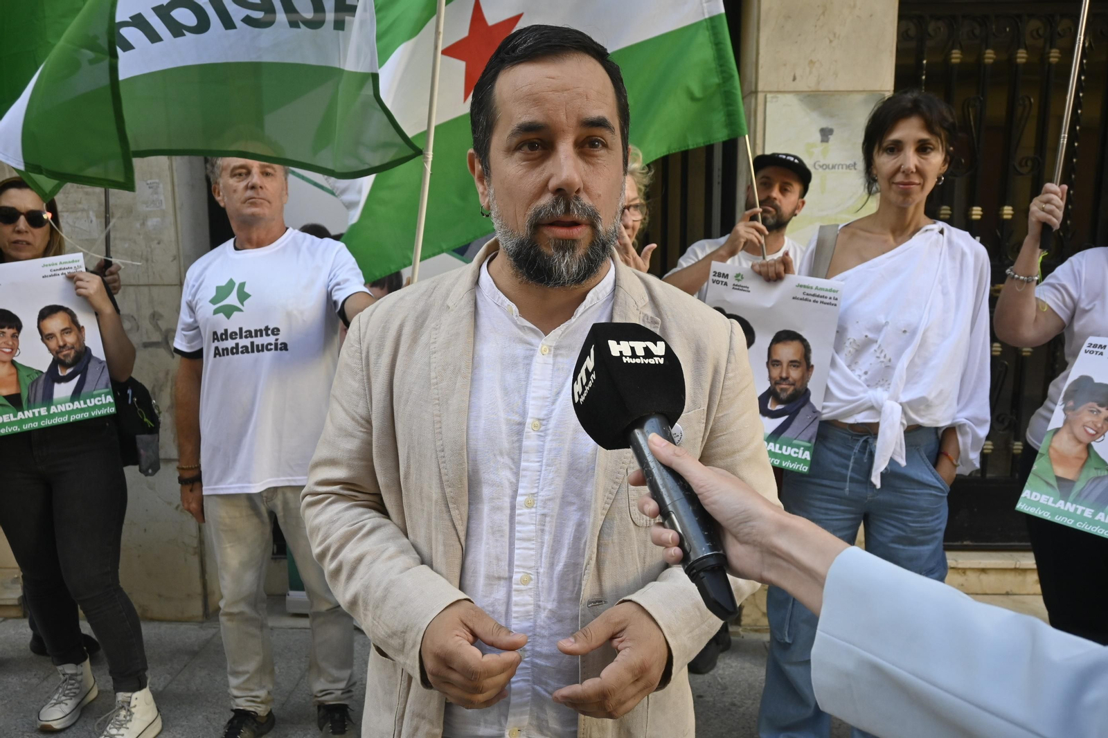 Elecciones Municipales Huelva 2023: Imágenes del acto de inicio de campaña en la sede de Adelante Andalucía