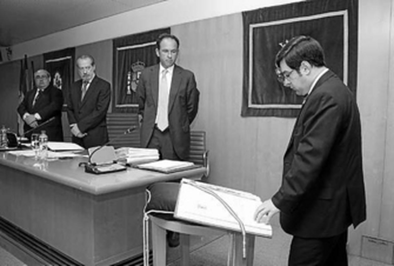 Un momento de la toma de posesión de Sánchez como diputado del PA.