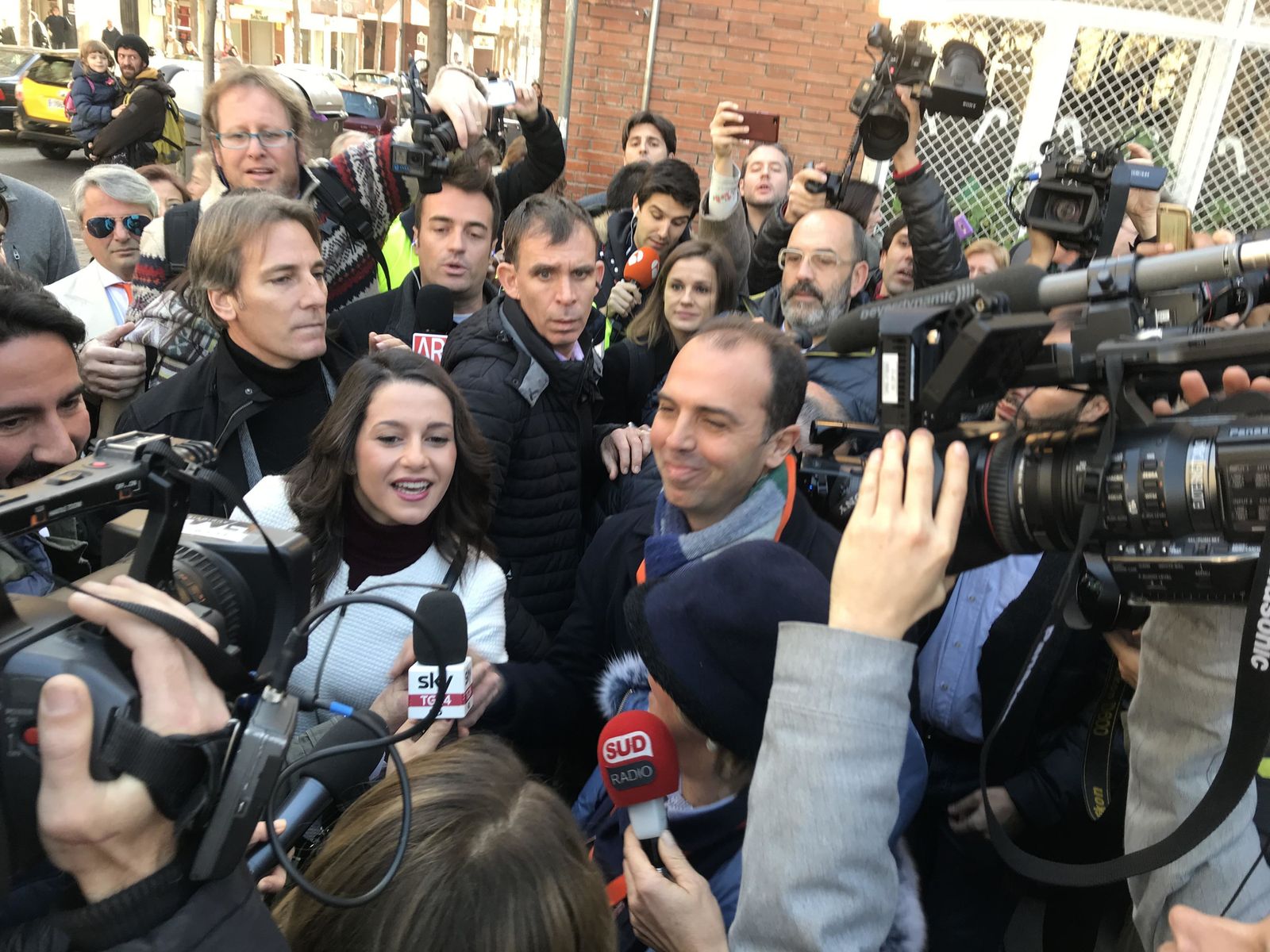 Inés Arrimadas y Javier Millán, el pasado 21 de diciembre en Cataluña.