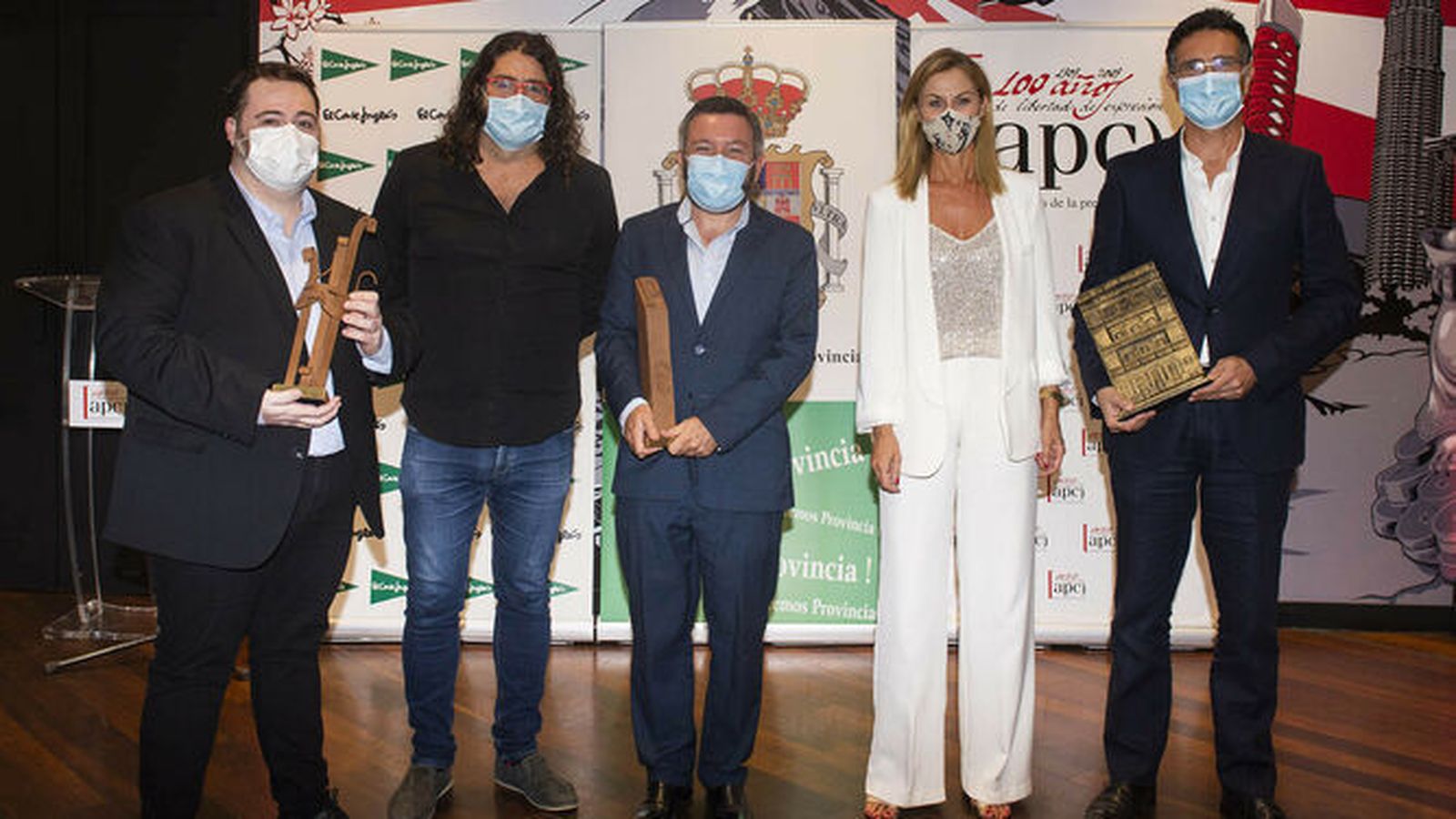 Diego Marchán, Diego Calvo, Pedro Espinosa, Isabel Mora y Javier Chaparro.