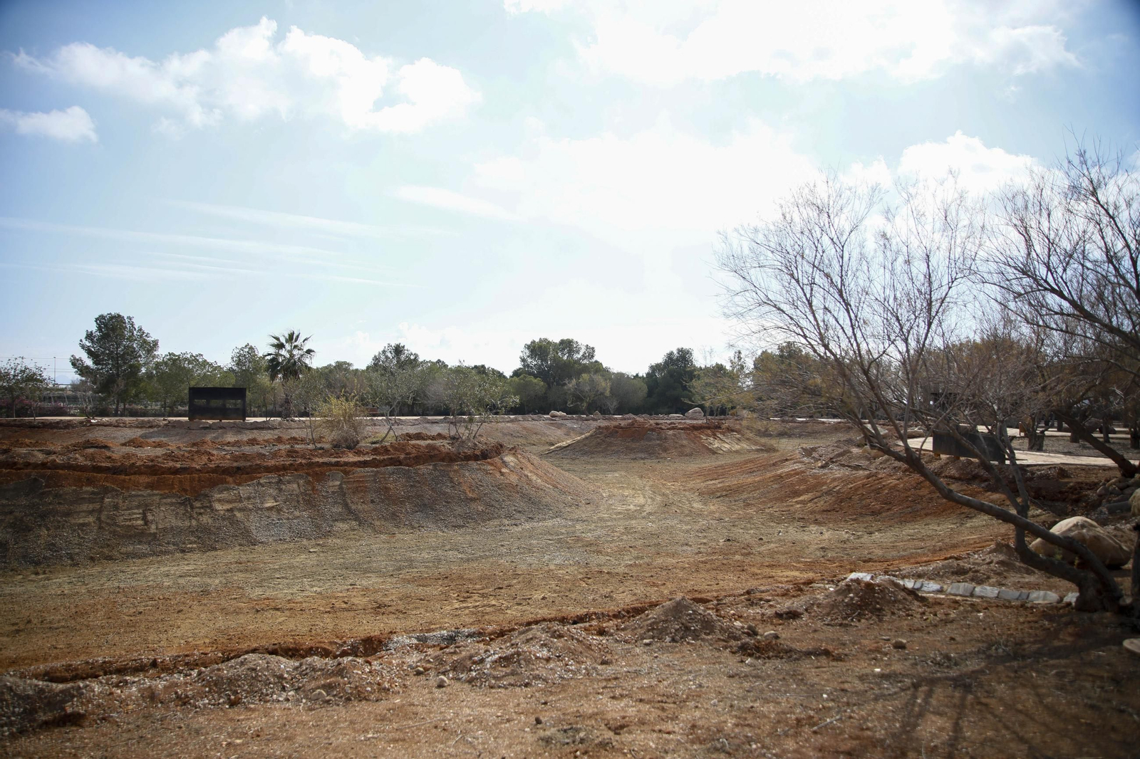 Imágenes de las obras en el parque del Boticario de Almería