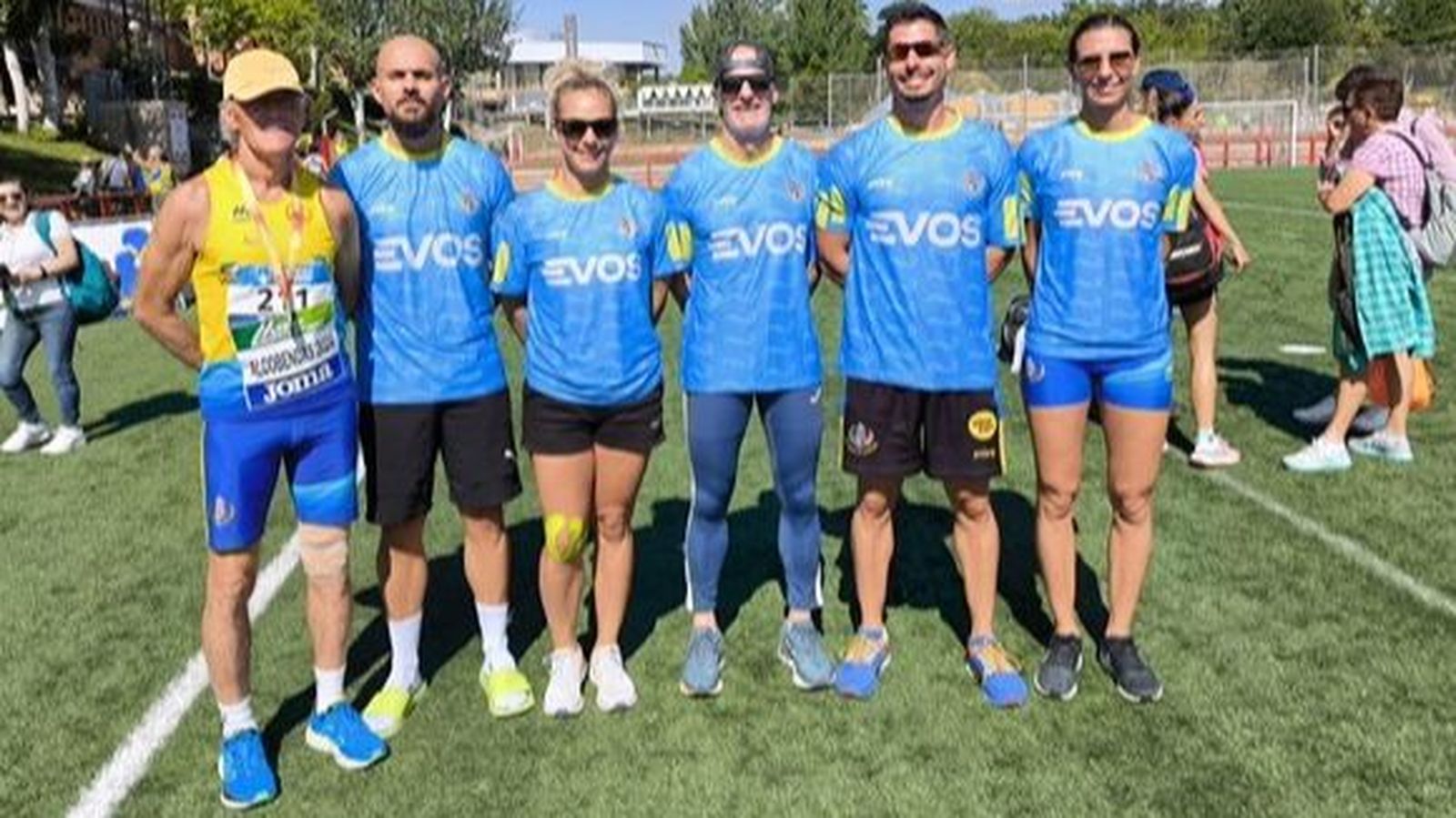 Parte de la expedición del Bahía en el Campeonato de España