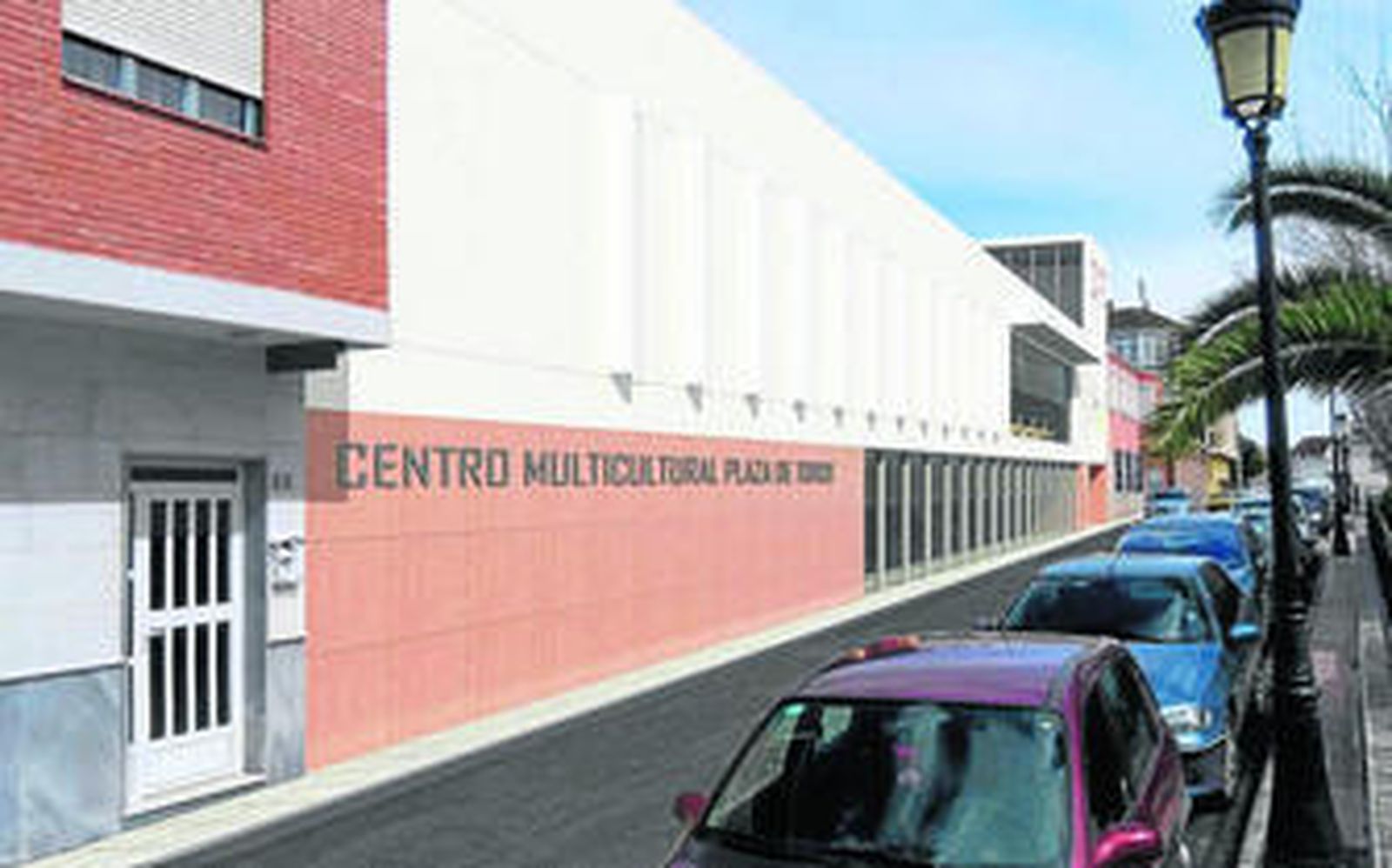 Recreación de cómo quedaría la fachada principal del nuevo centro multicultural.