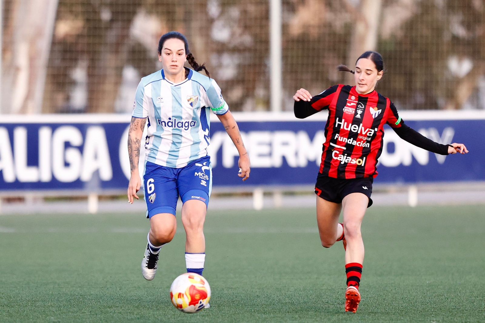 Un lance del encuentro de este sábado.