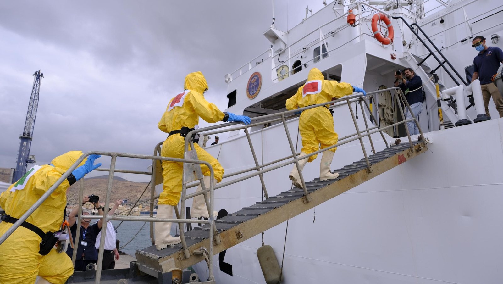 Ejercicio Marsec25 simulacro, en el Puerto de Almería, en imágenes