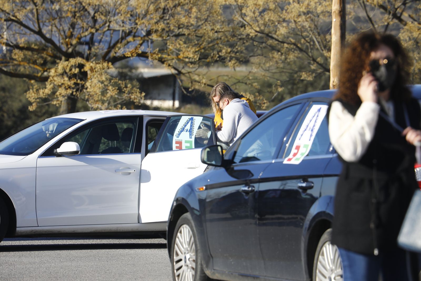 Las fotografías de la marcha lenta entre Córdoba y Badajoz para exigir la autovía A-81