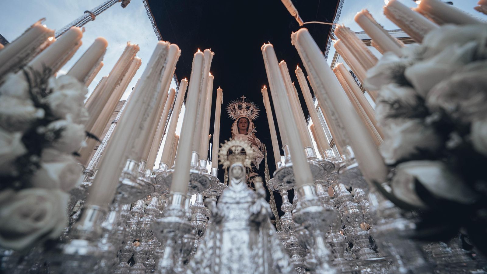 Una imagen de la Hermandad de la Veracruz en la Semana Santa de Sevilla 2023