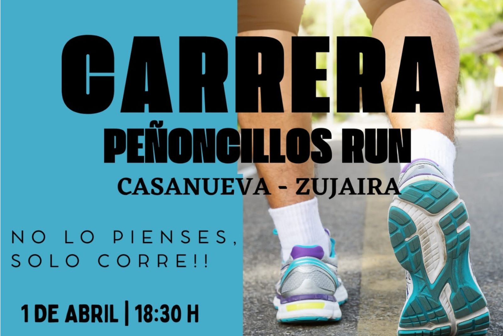 Cartel de la carrera en Casanueva-Zujaira.