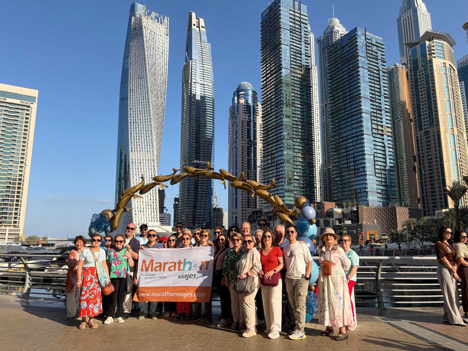 Turistas montillanos en Dubai.