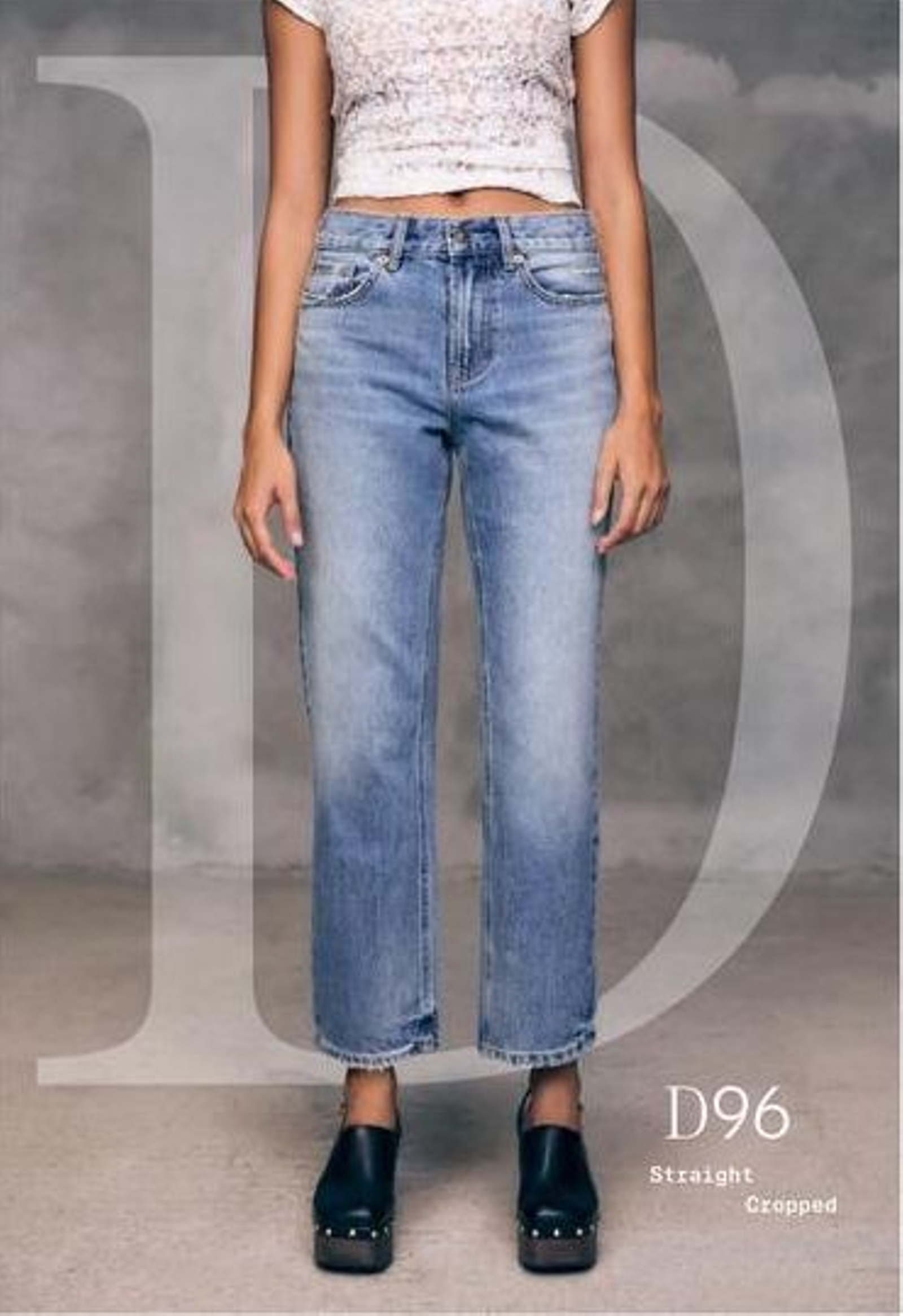 D96 Jeans Straight Cropped