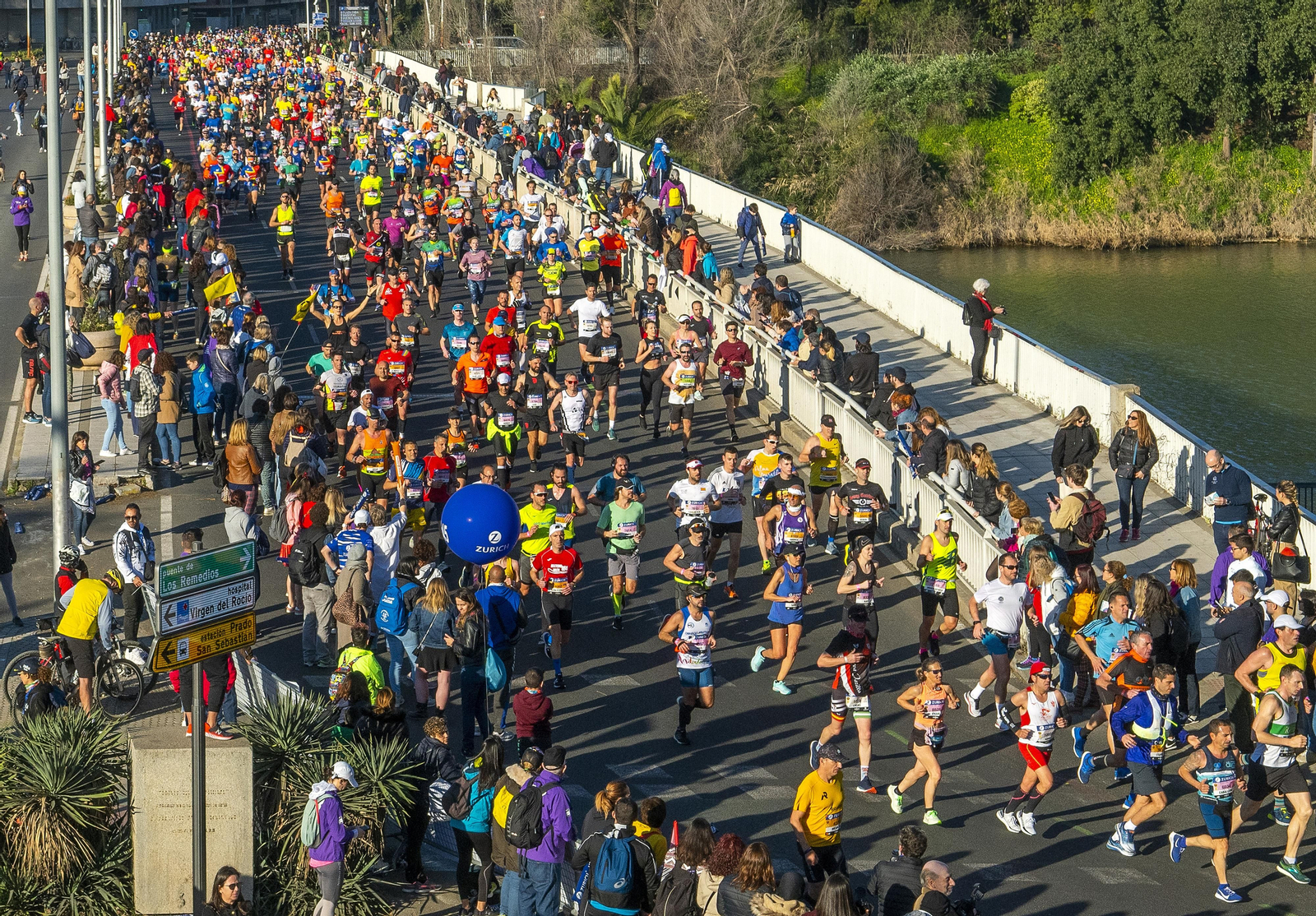 Una imagen del último Maratón de Sevilla .
