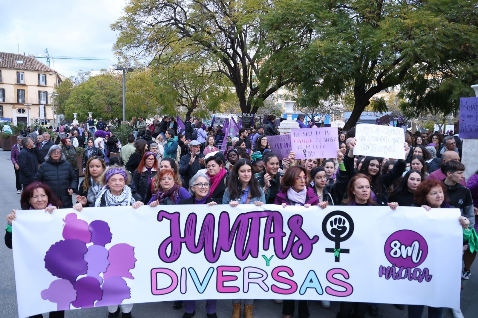 La manifestación del 8-M en Málaga, en fotos