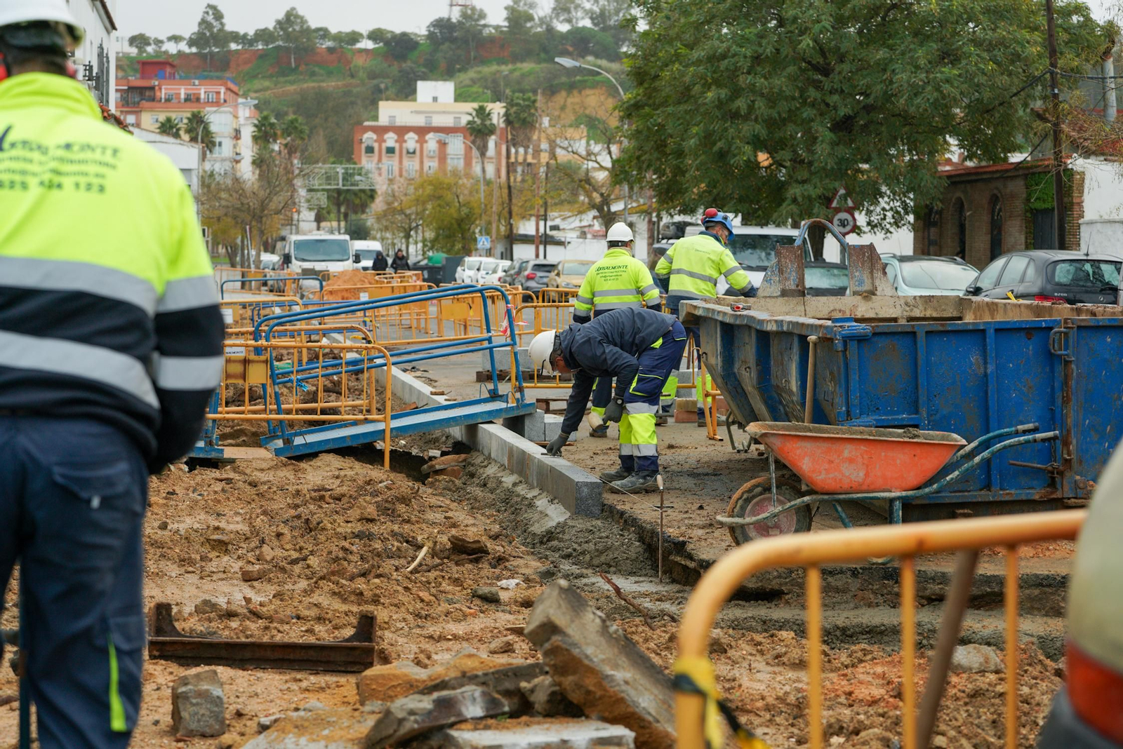Obras en la calle Natividad.