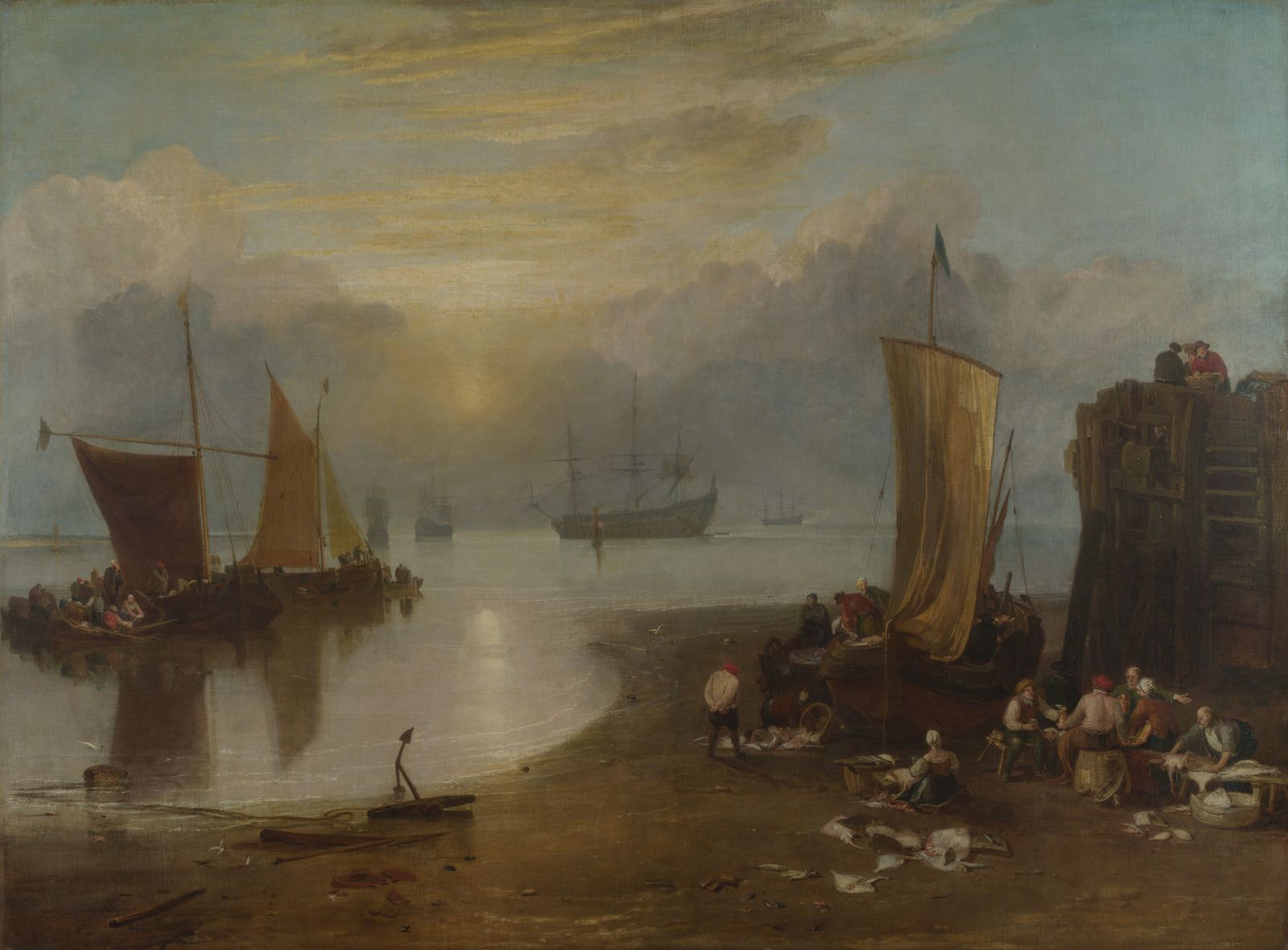 Detalle de 'Amanecer en la bruma' del británico William Turner.