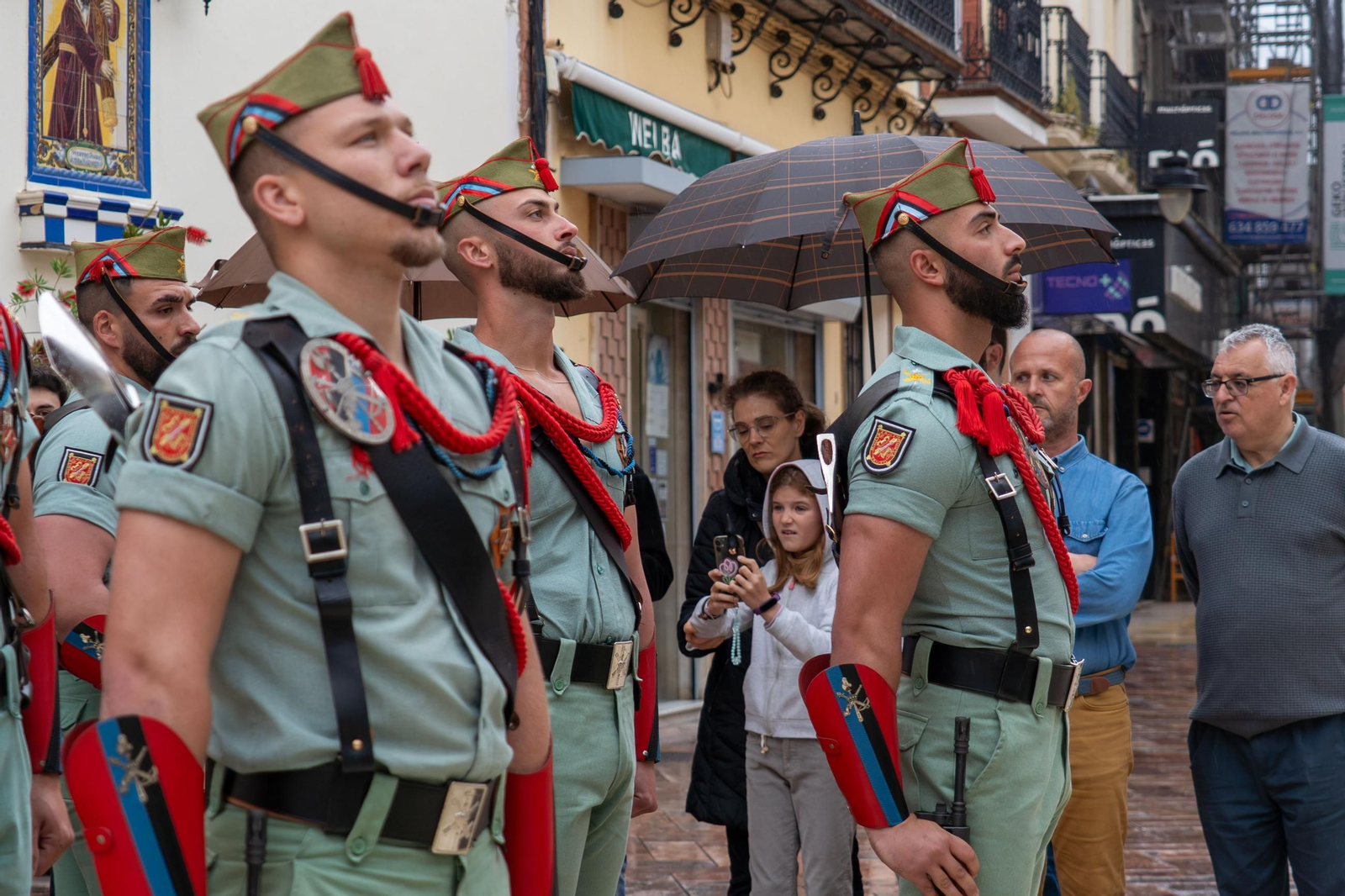 Imágenes de la llegada de los Caballeros Legionarios a la Iglesia de la Concepción
