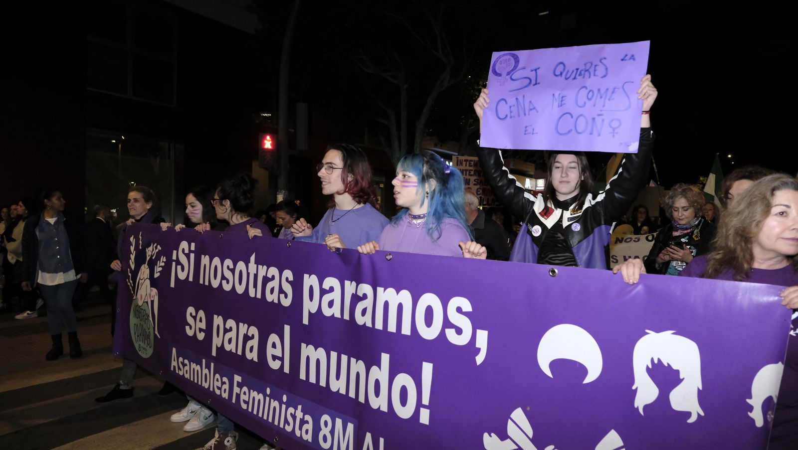 Imágenes de las manifestaciones por el Día de la Mujer en Almería
