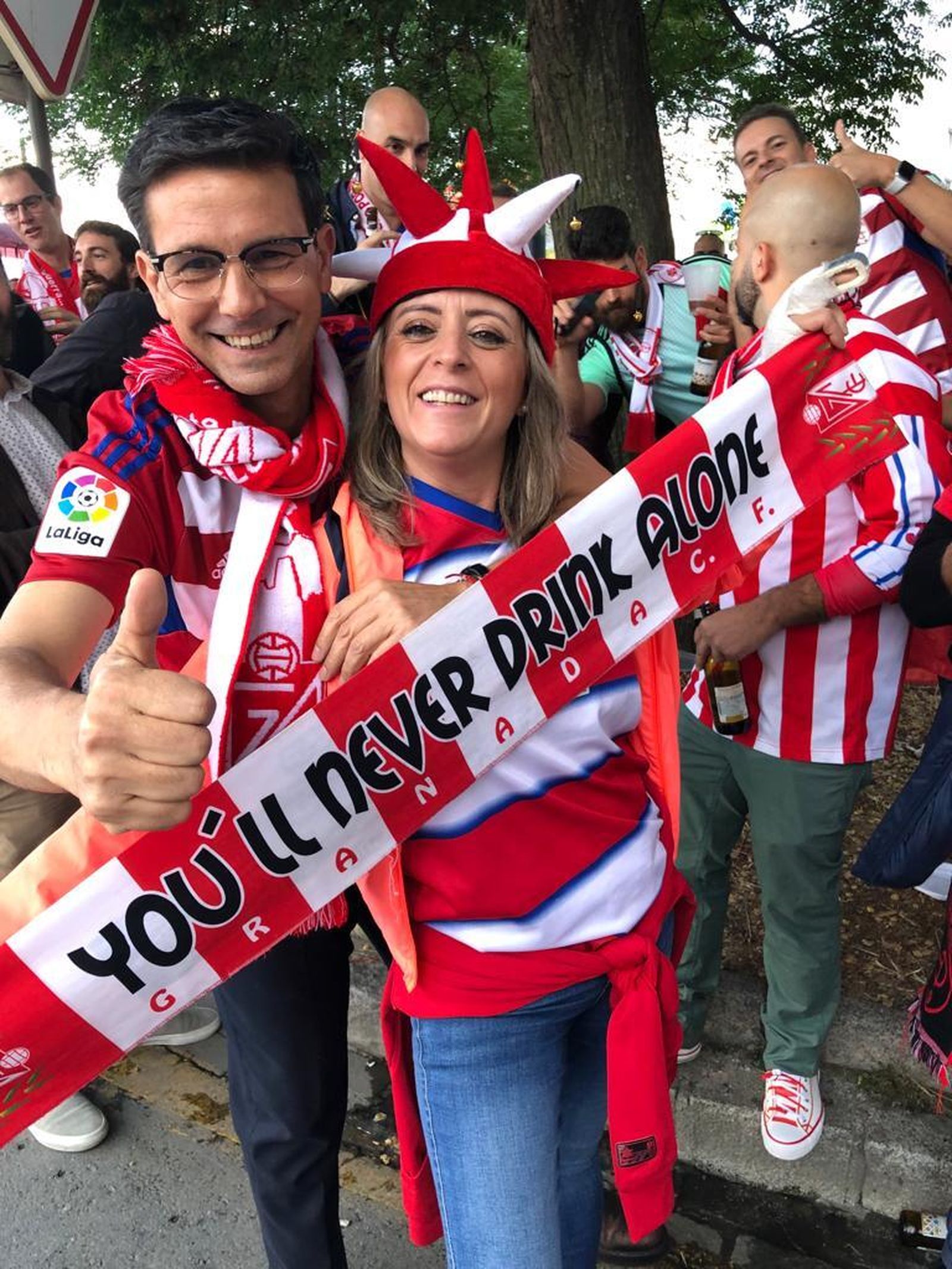 Paco Cuenca ha acudido, como casi todos los candidatos, al Granada-Leganés