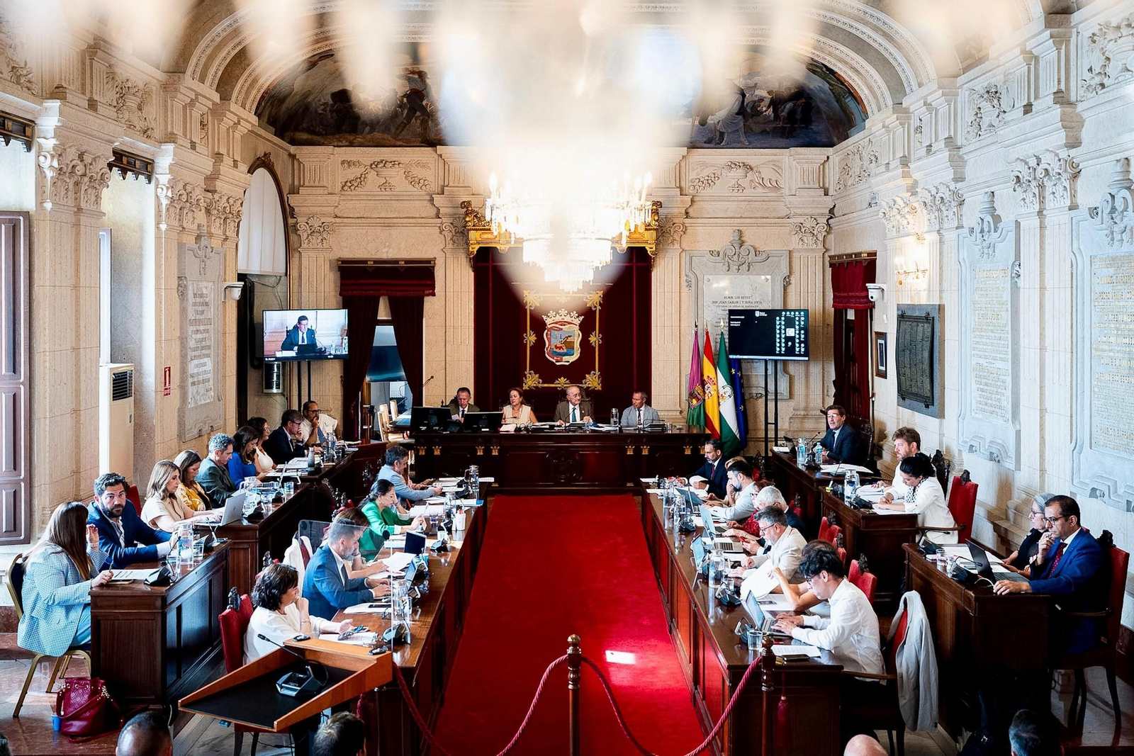 Pleno en el Ayuntamiento de Málaga.