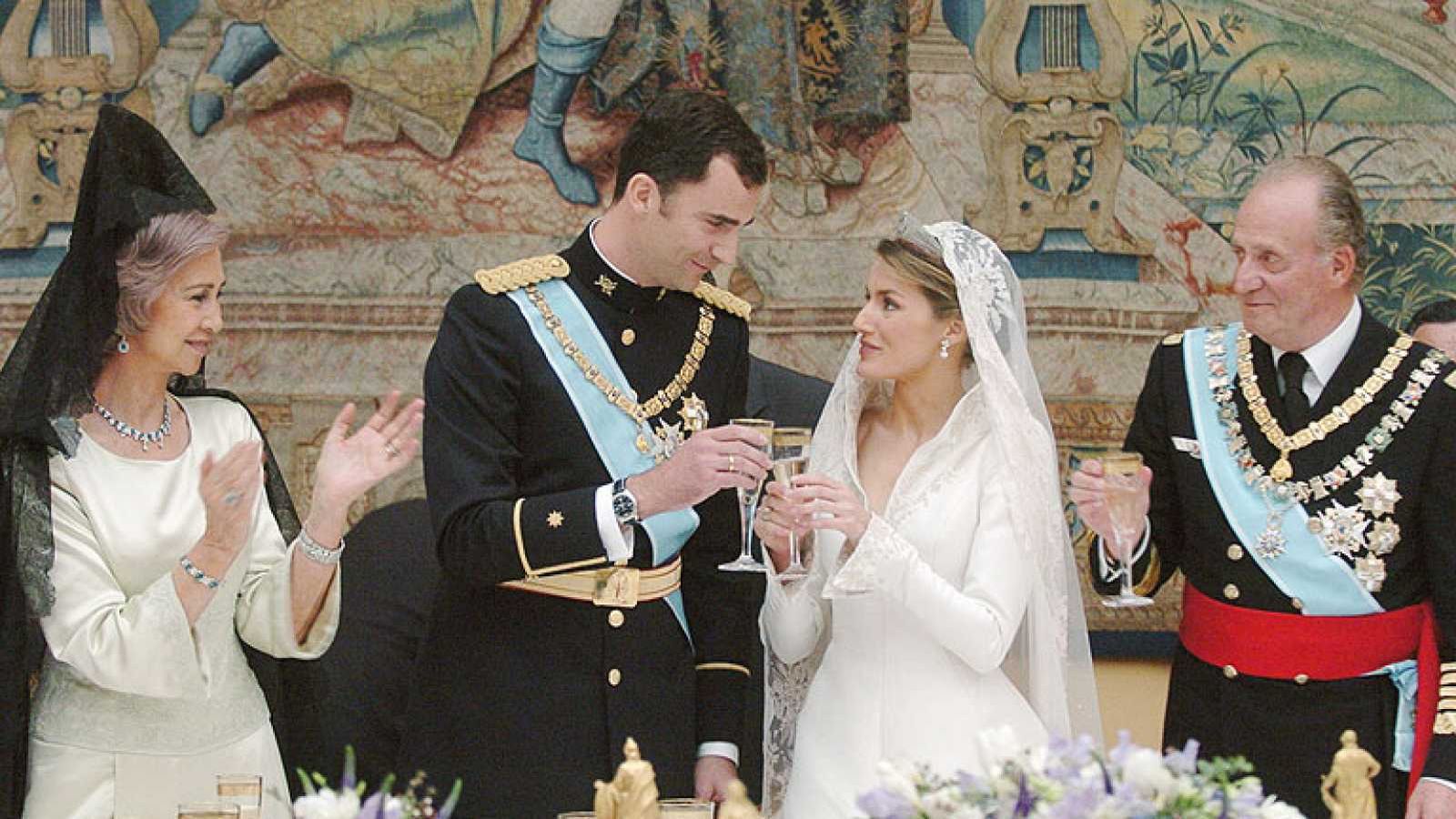 Boda de los entonces príncipes de Asturias el 22 de mayo de 2004.