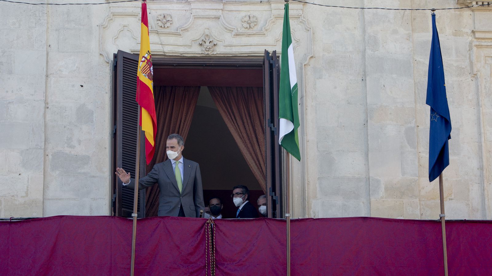 El Rey Felipe en su visita reciente a Sanlúcar.