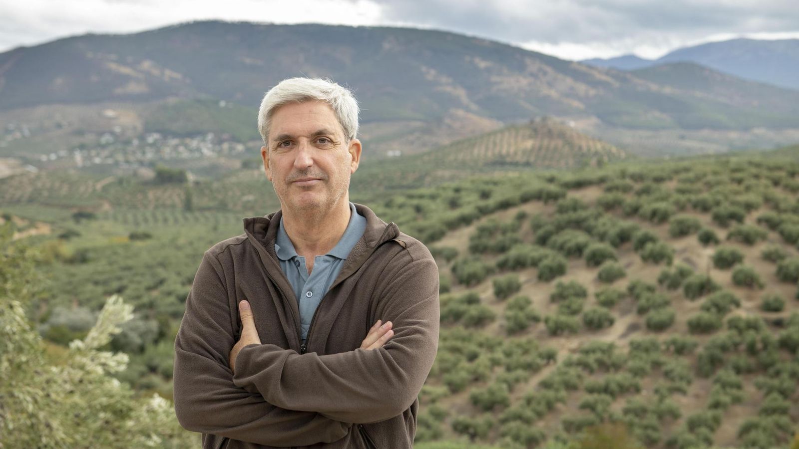 José Ramón Gómez-Puig, técnico de Asaja-Jaén, posa en un olivar jiennense.