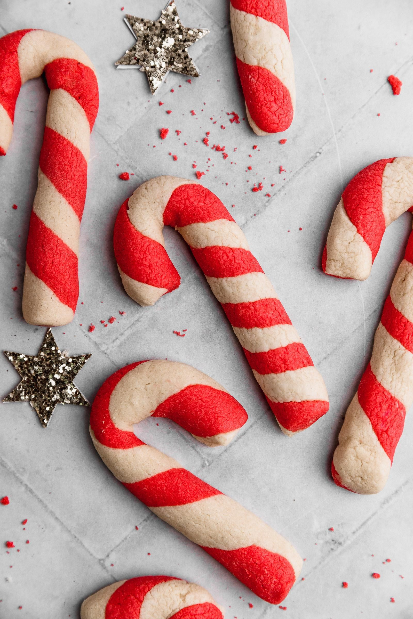 Galletas de bastones navideños