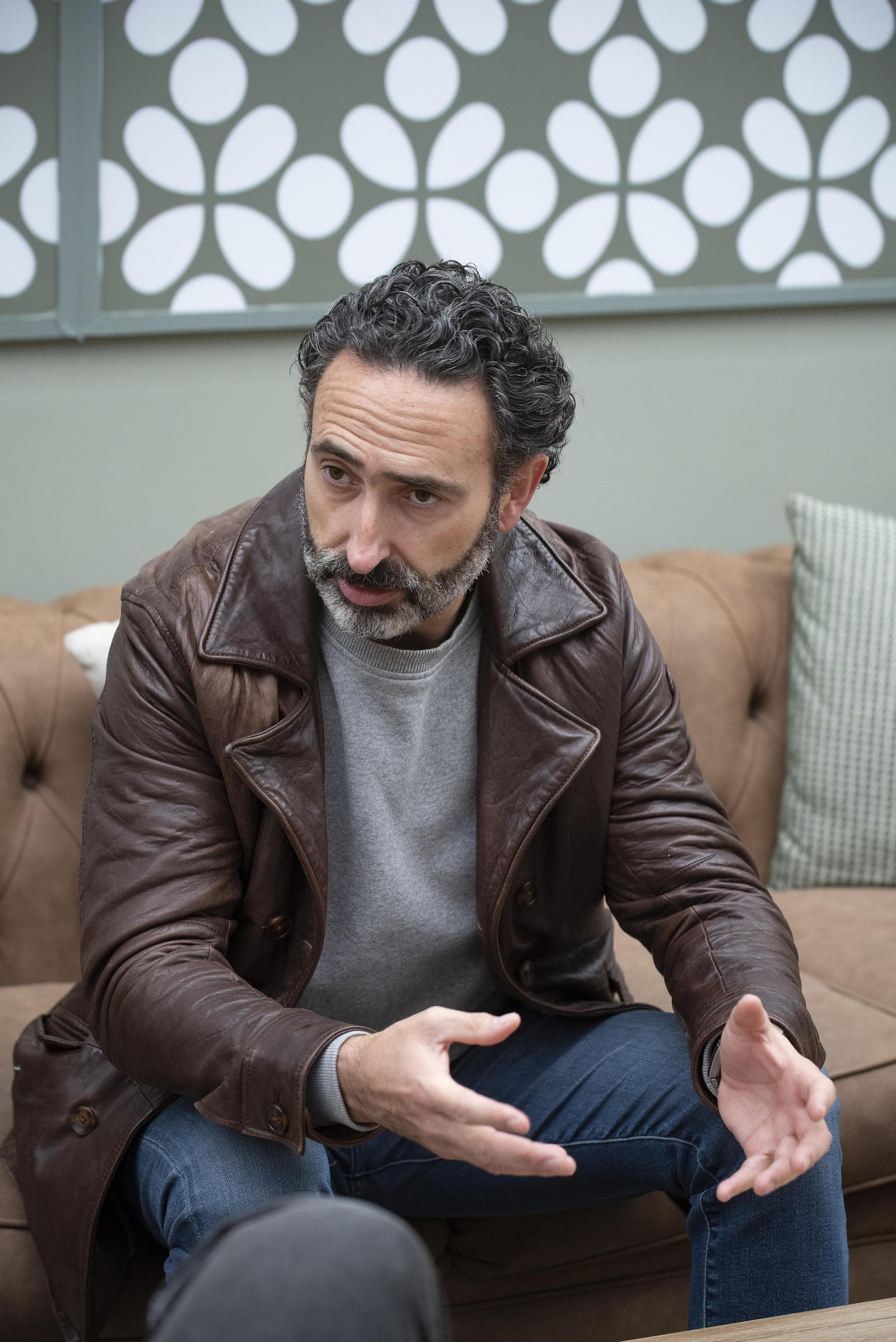 Jon Bilbao, en un instante de la entrevista.