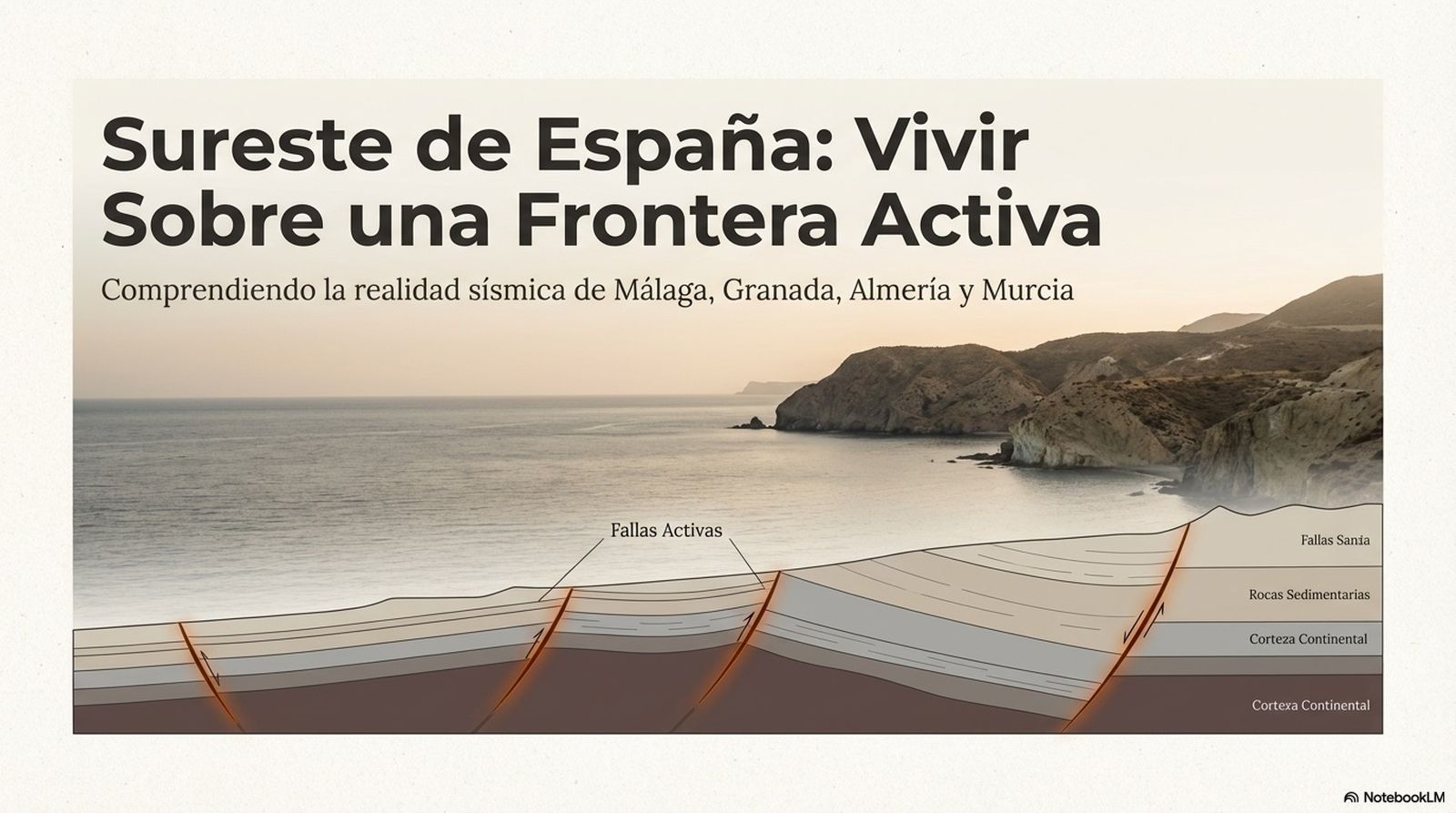 Mapa de las principales fallas activas y microplacas del mar de Alborán, clave para entender la peligrosidad sísmica del sureste de España.