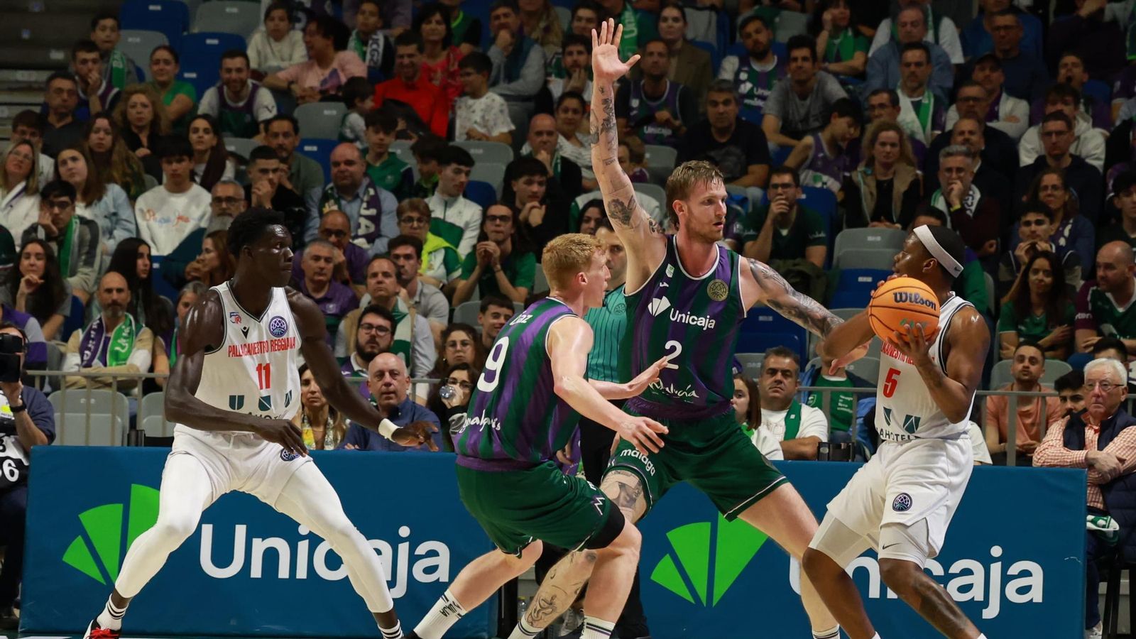 El Unicaja-Reggiana de cuartos de final de la BCL, en fotos
