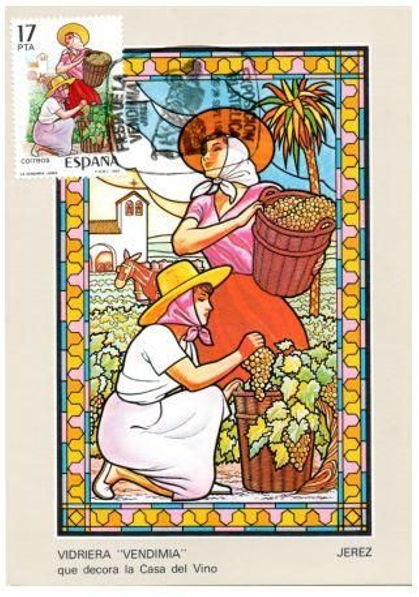 Sello dedicado a la vendimia.